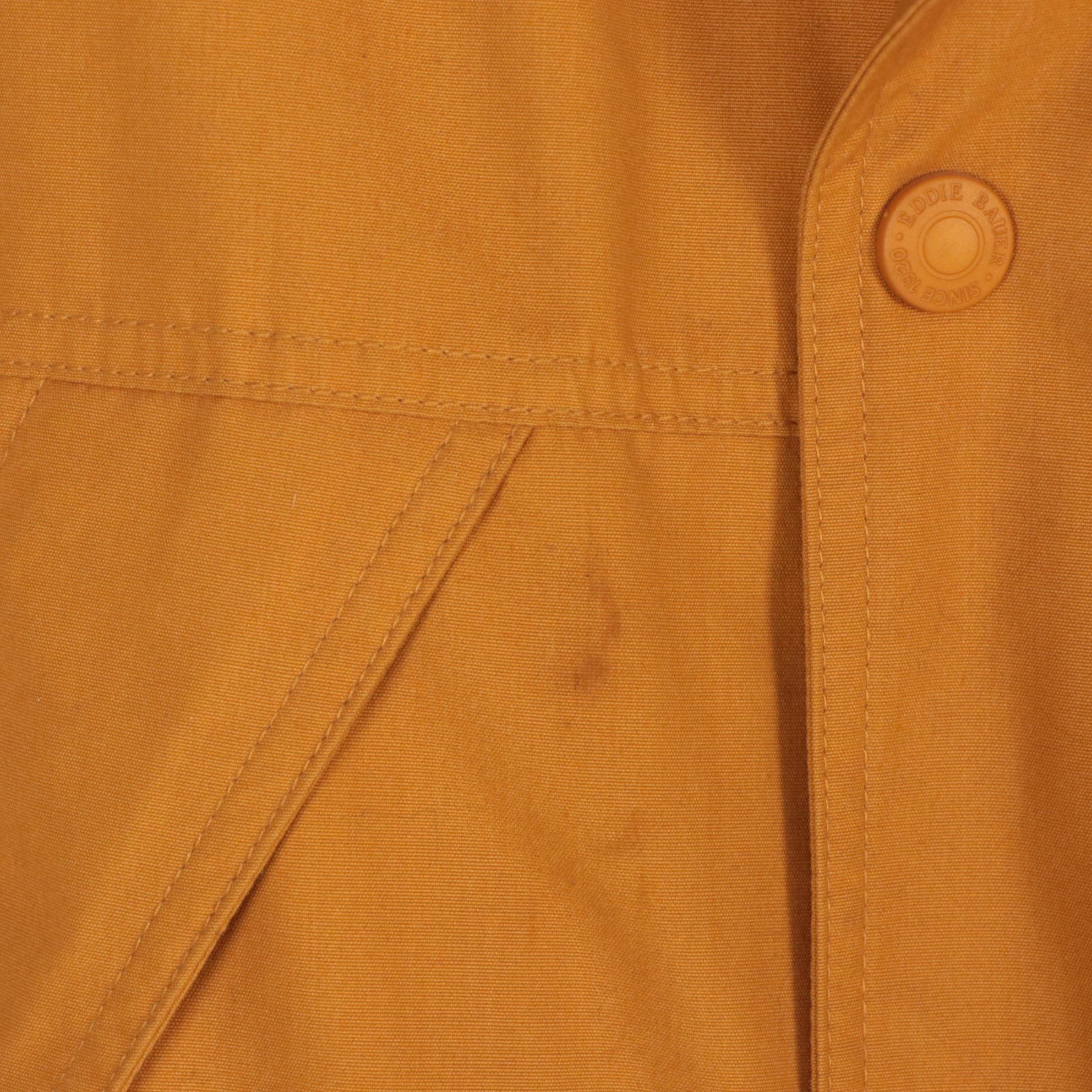 Men's L.L. Bean Half-Zip Nylon Windbreakers, Eddie Bauer Mustard Yellow Coat