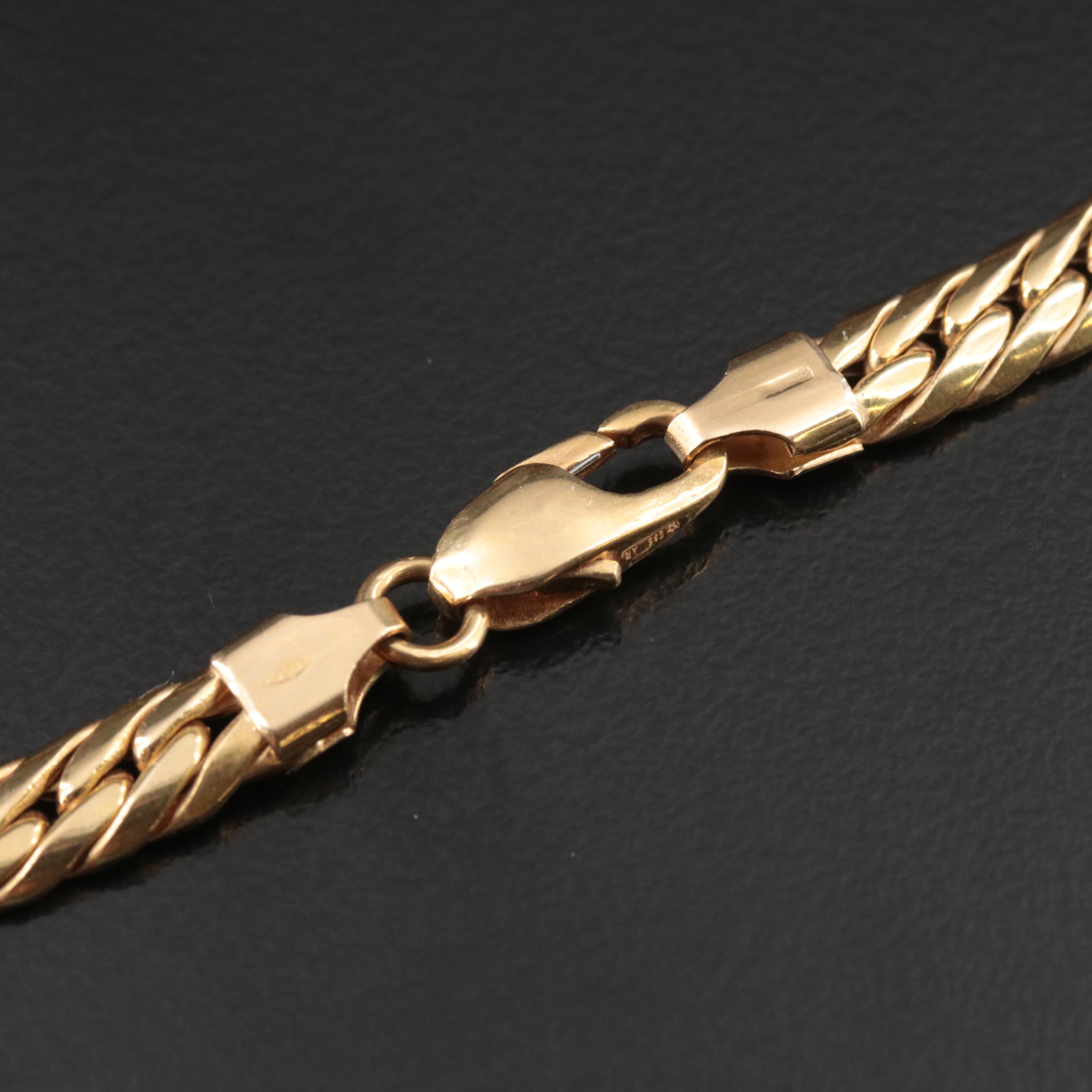 18K Curb Link Chain Necklace