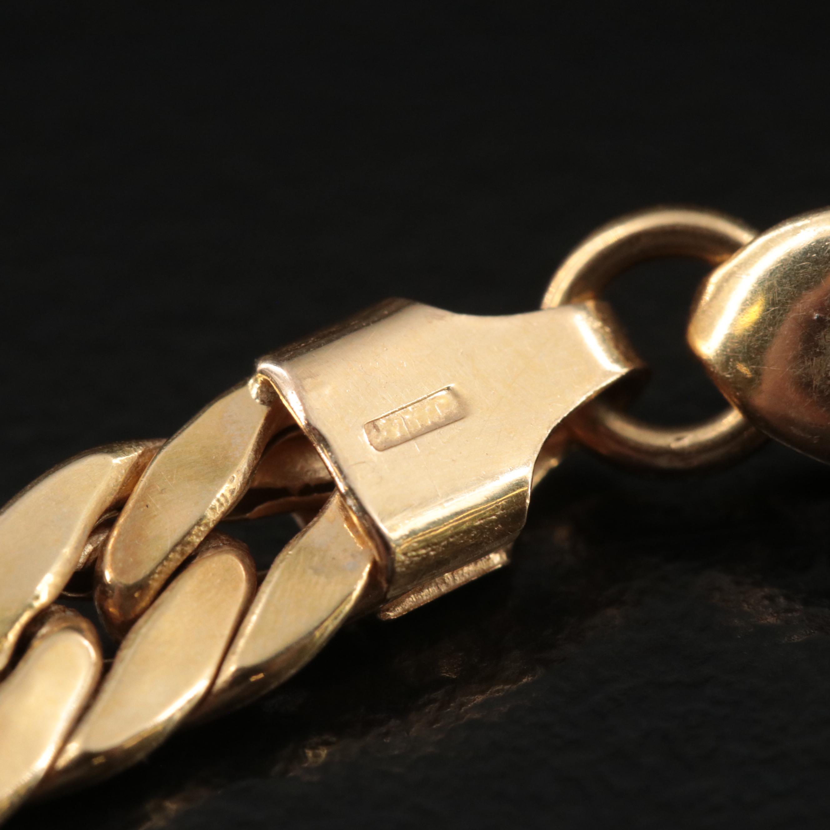 18K Curb Link Chain Necklace