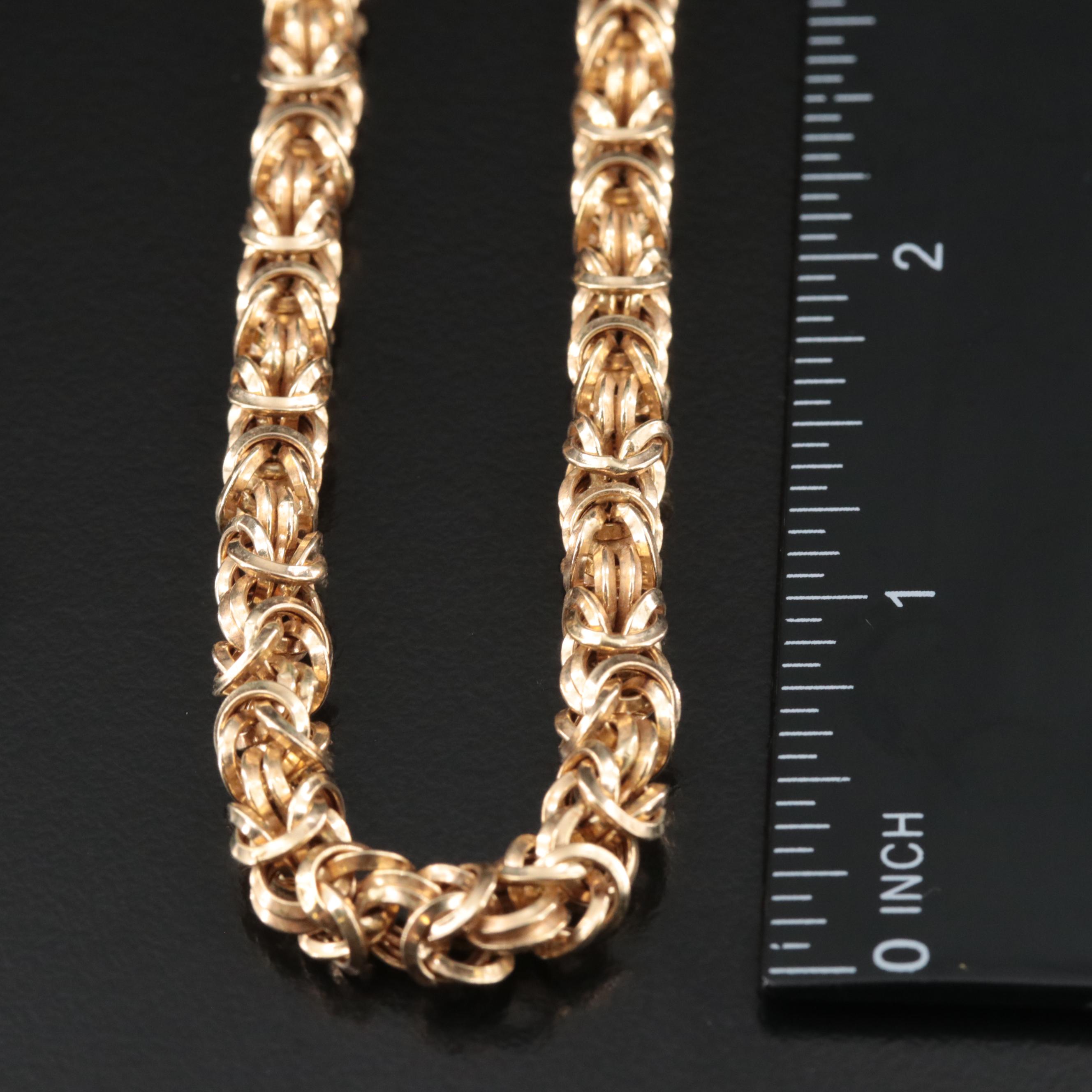 Italian 14K Fancy Link Chain Necklace
