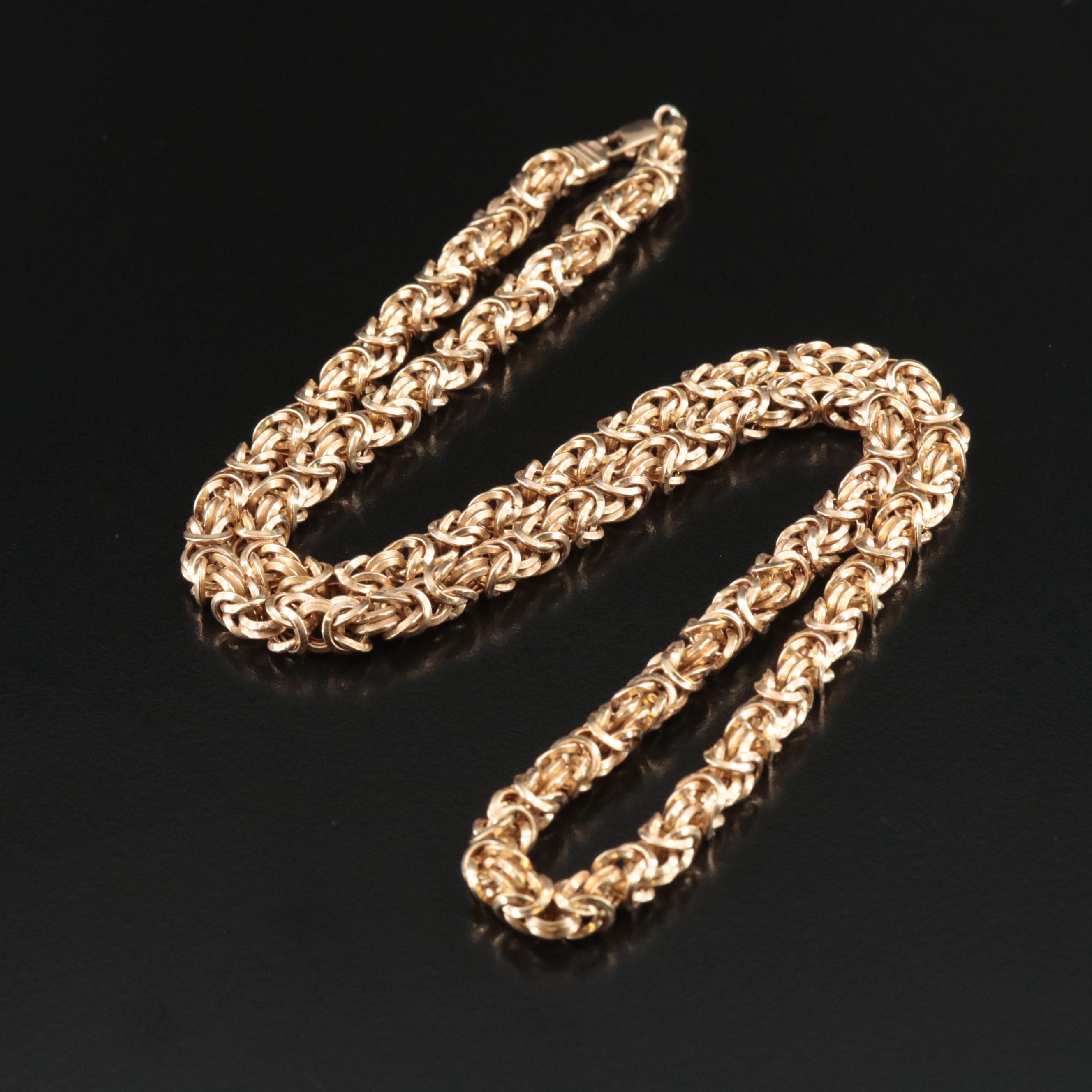 Italian 14K Fancy Link Chain Necklace