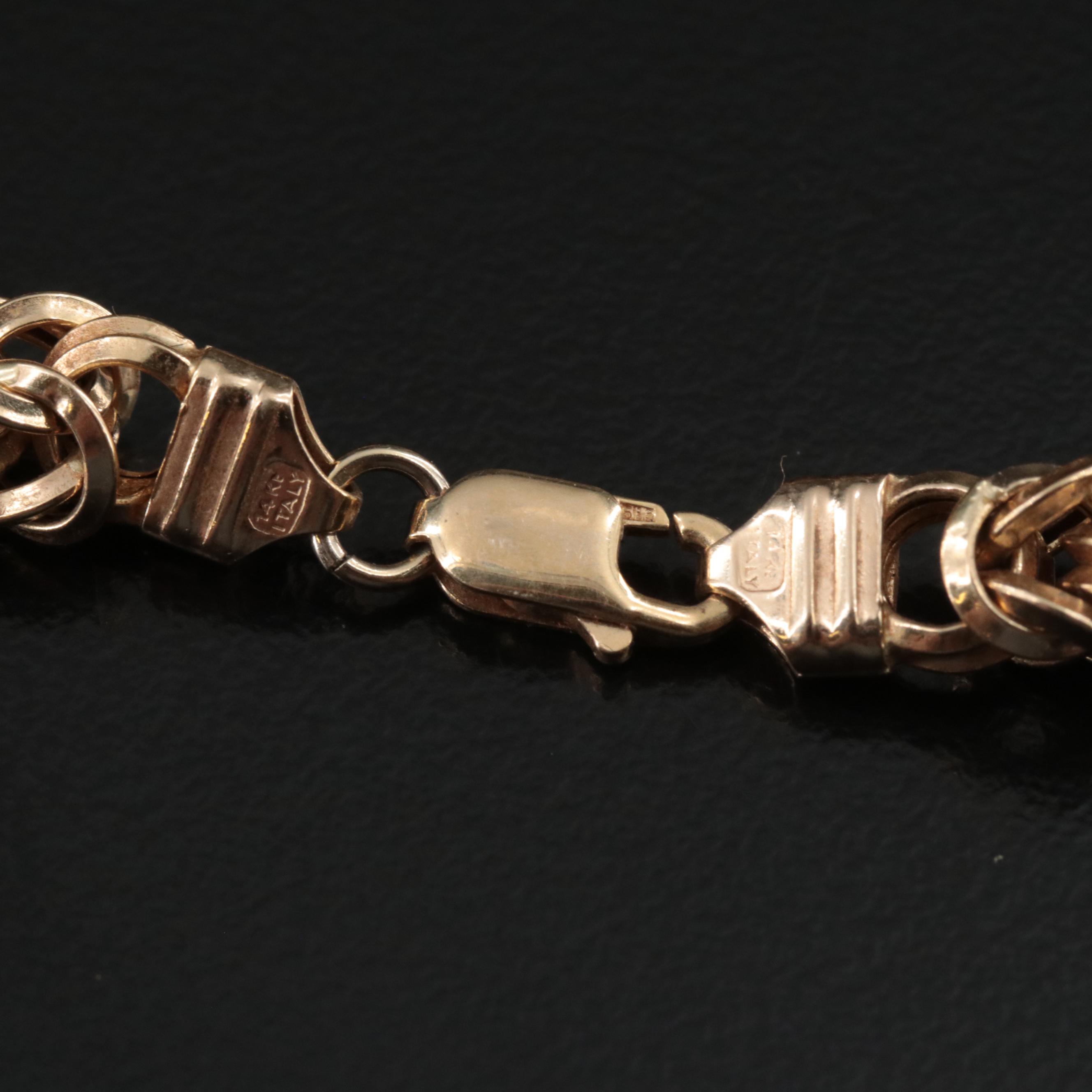 Italian 14K Fancy Link Chain Necklace