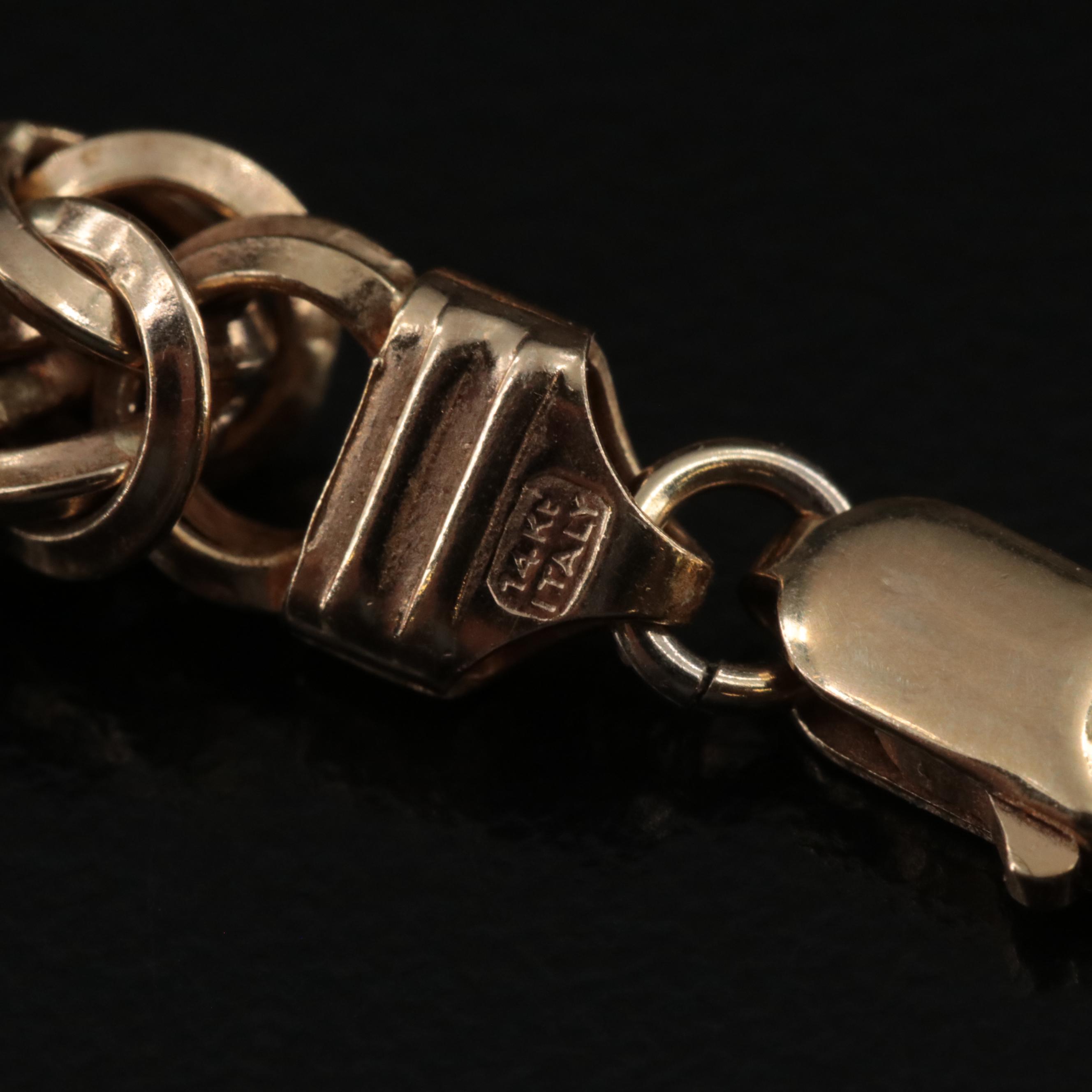Italian 14K Fancy Link Chain Necklace