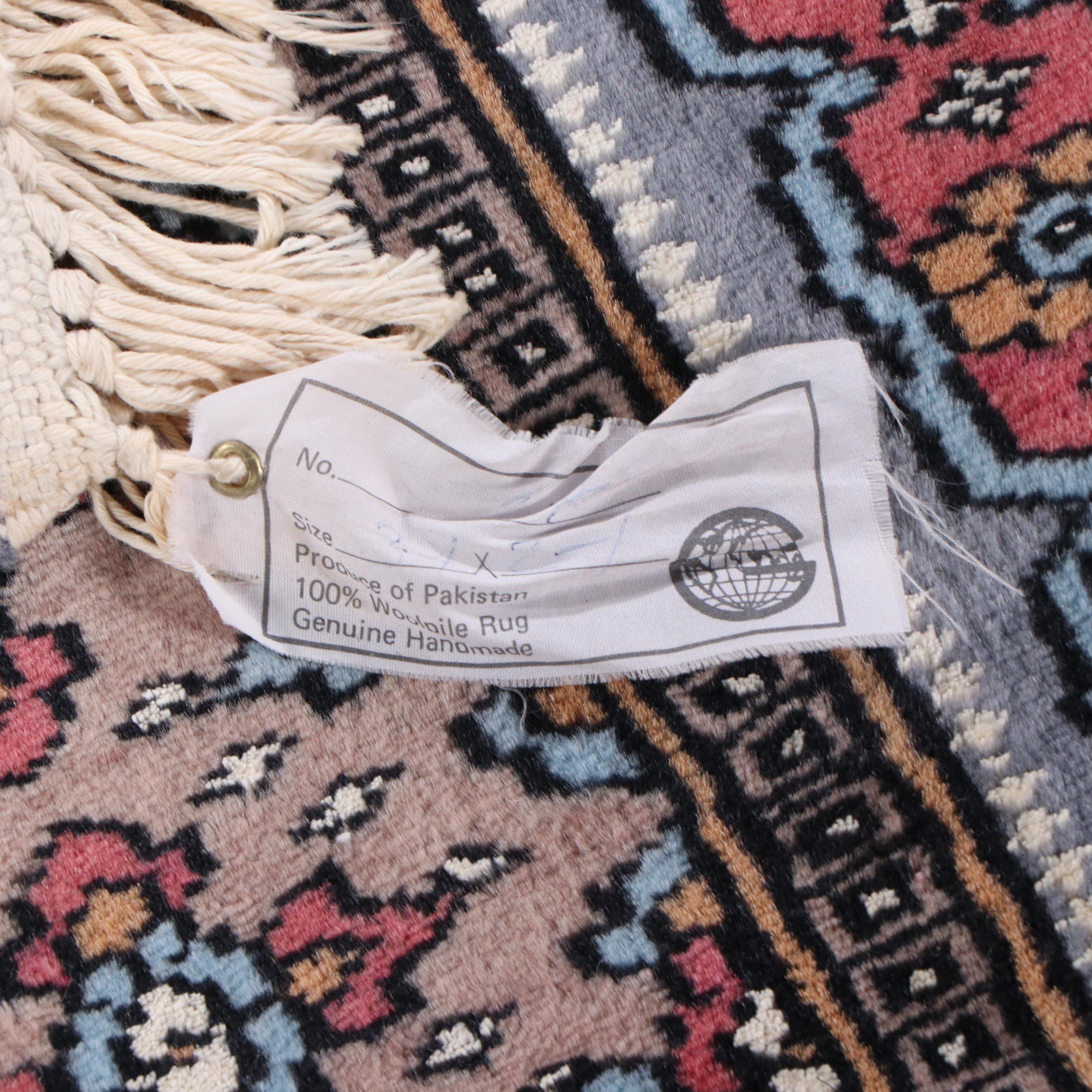 2'2 x 3'6 Hand-Knotted Signed Pakistani Accent Rug