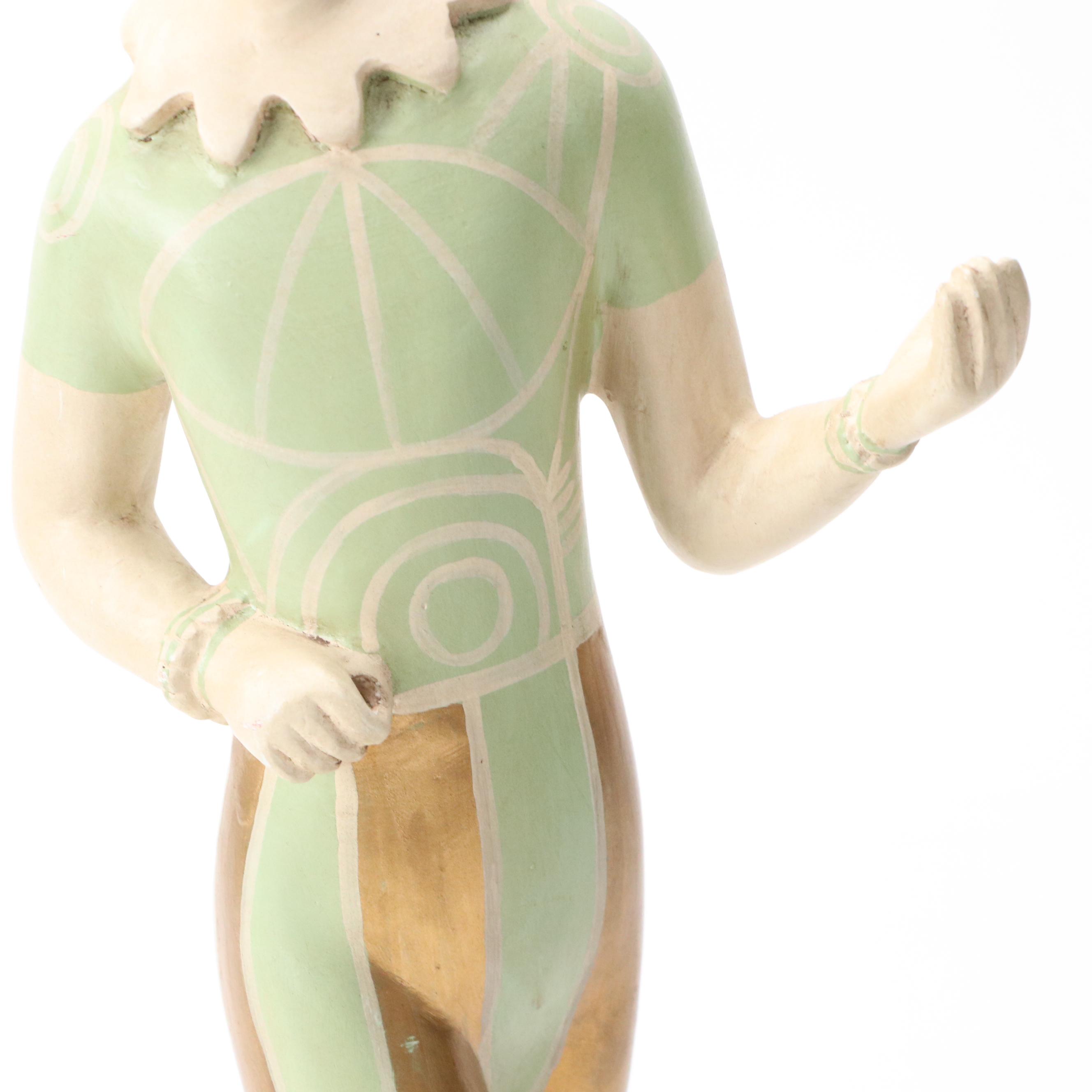 Hand-Painted Harlequin Resin Figurines