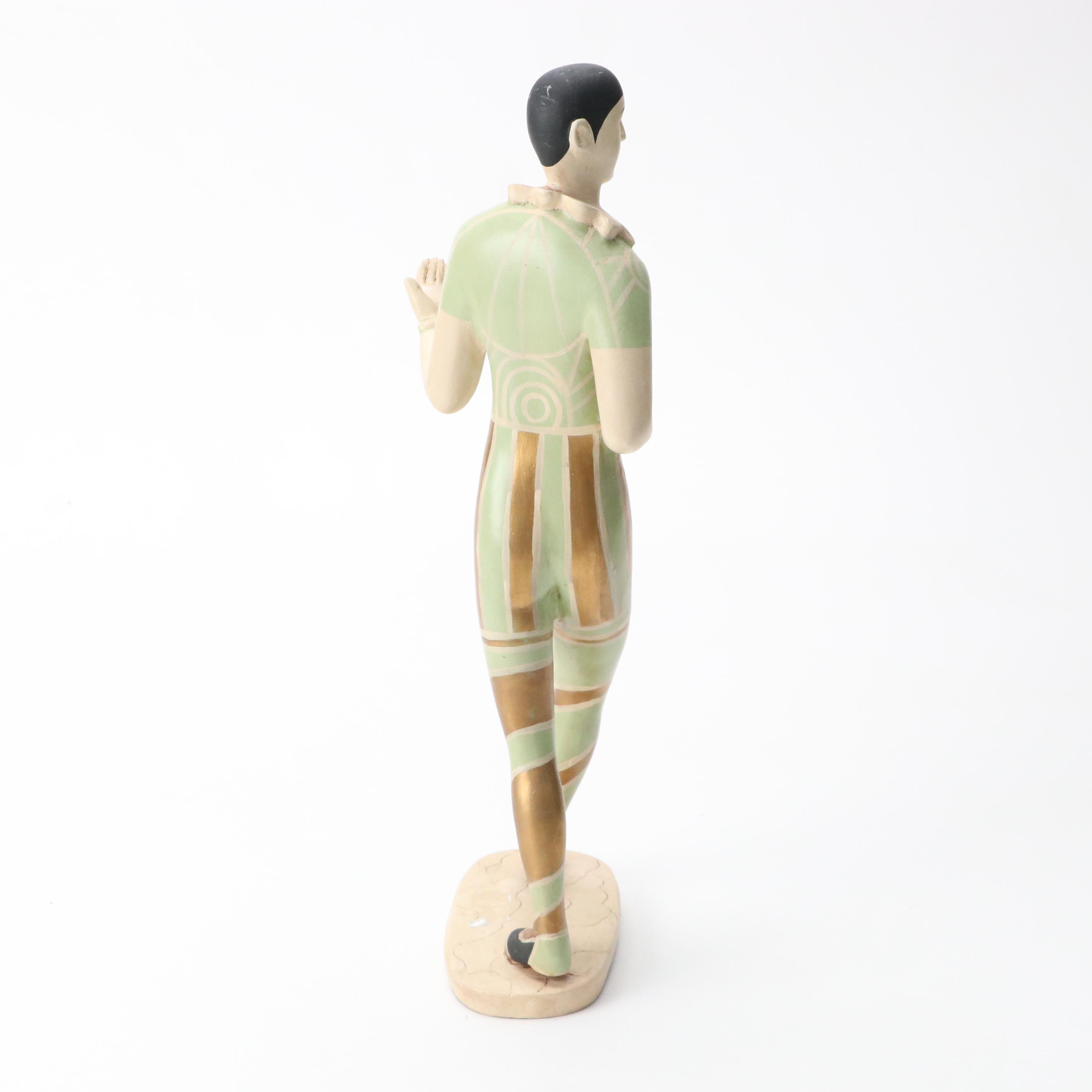 Hand-Painted Harlequin Resin Figurines