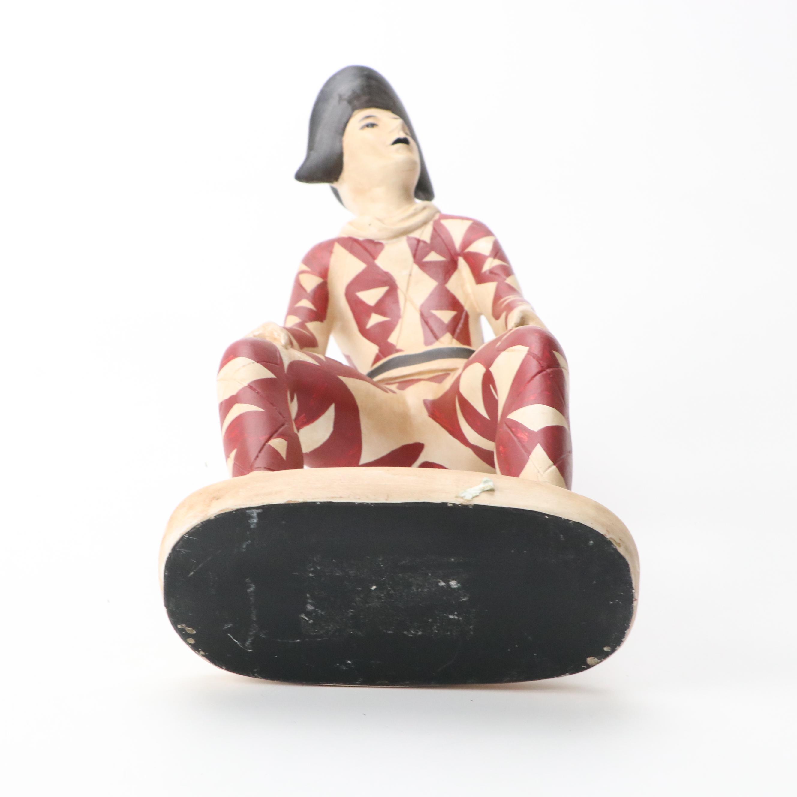 Hand-Painted Harlequin Resin Figurines