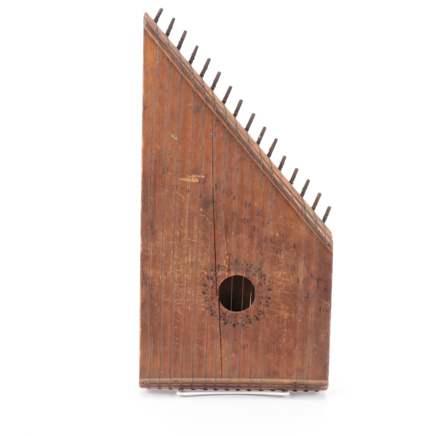 Wooden Lap Harp