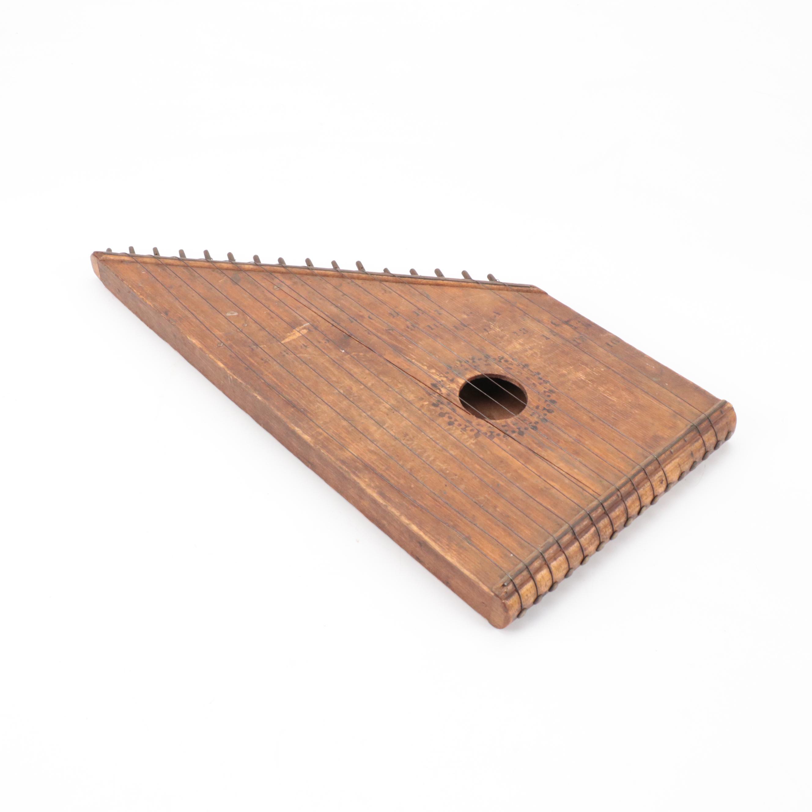 Wooden Lap Harp