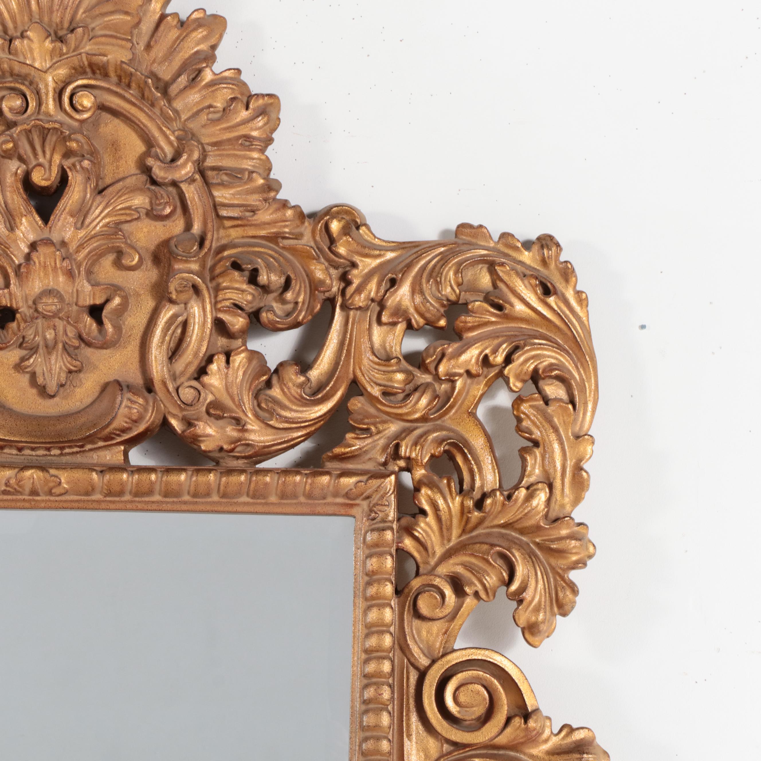 Large Windsor Art & Mirror Co. Baroque Style Gilt Composite Mirror, Late 20th C.