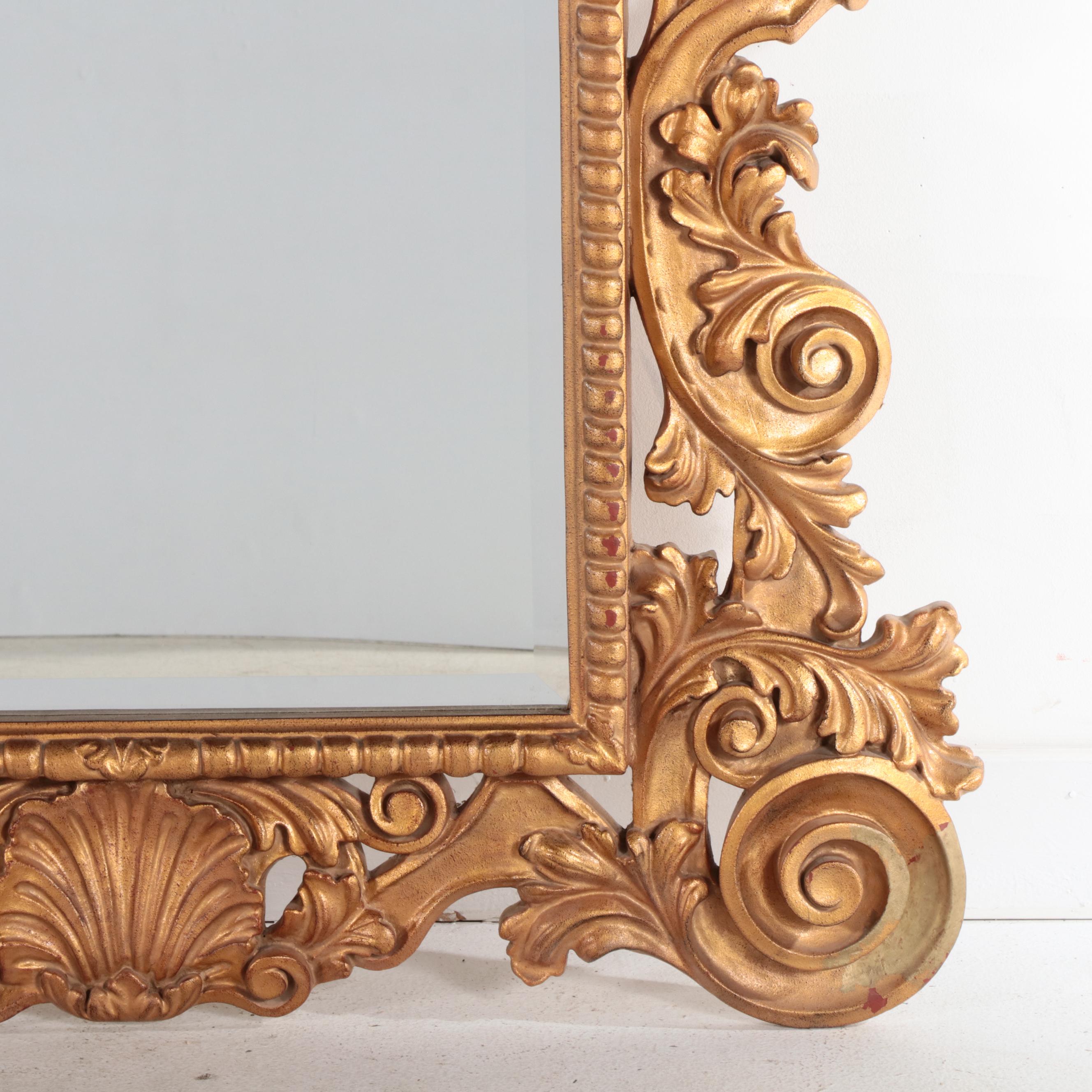 Large Windsor Art & Mirror Co. Baroque Style Gilt Composite Mirror, Late 20th C.