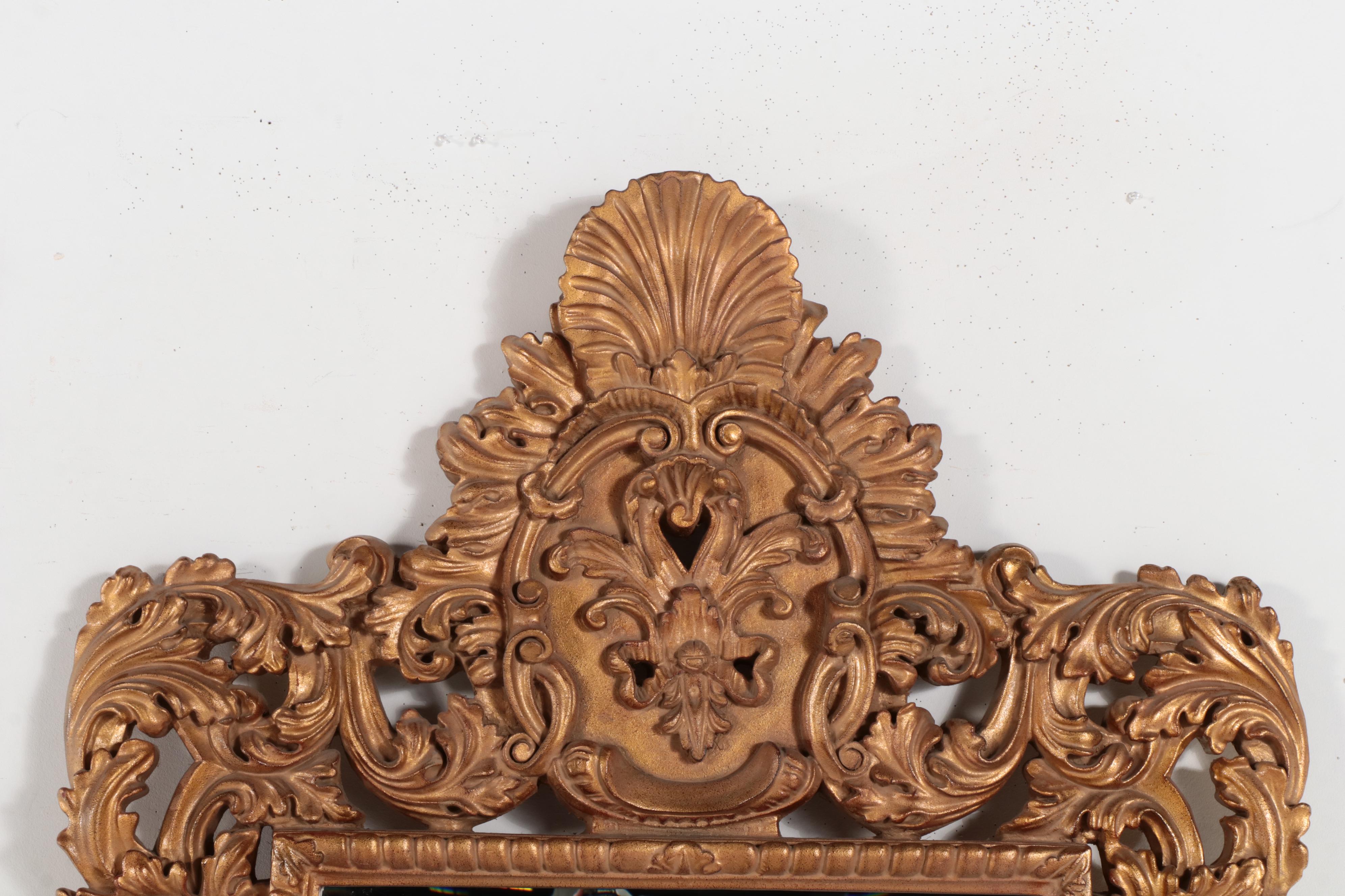 Large Windsor Art & Mirror Co. Baroque Style Gilt Composite Mirror, Late 20th C.