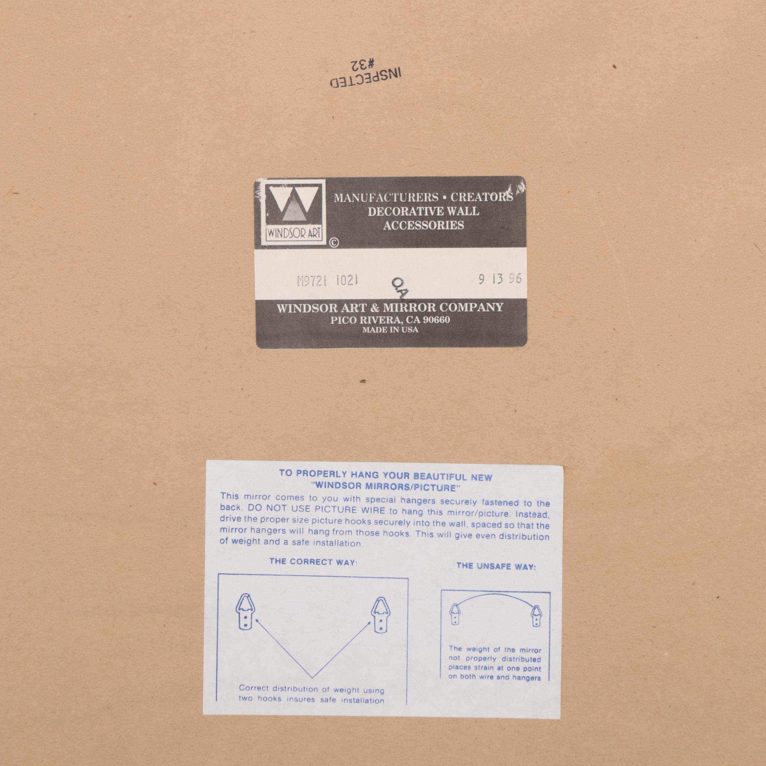 Large Windsor Art & Mirror Co. Baroque Style Gilt Composite Mirror, Late 20th C.