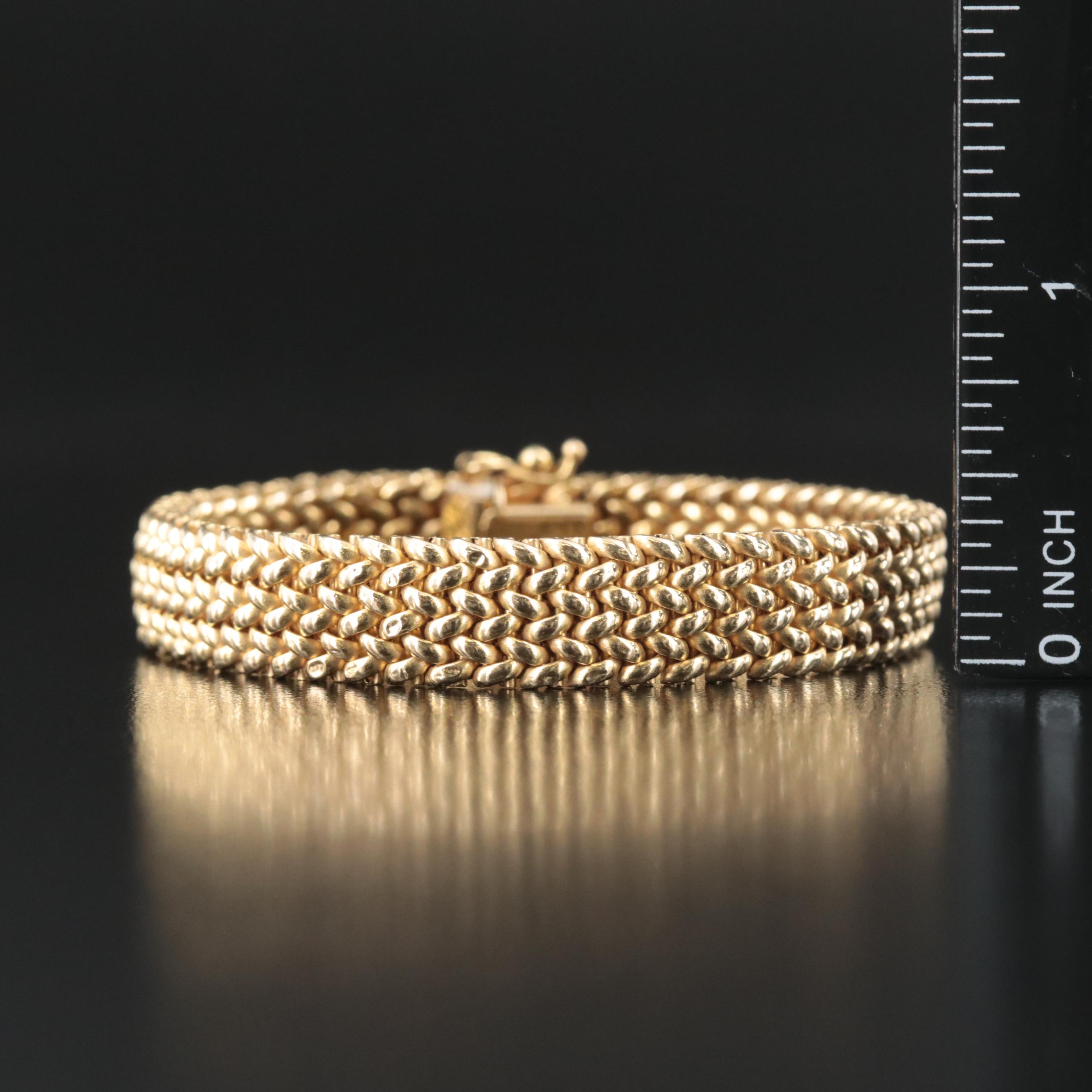 Italian 18K Woven Link Bracelet