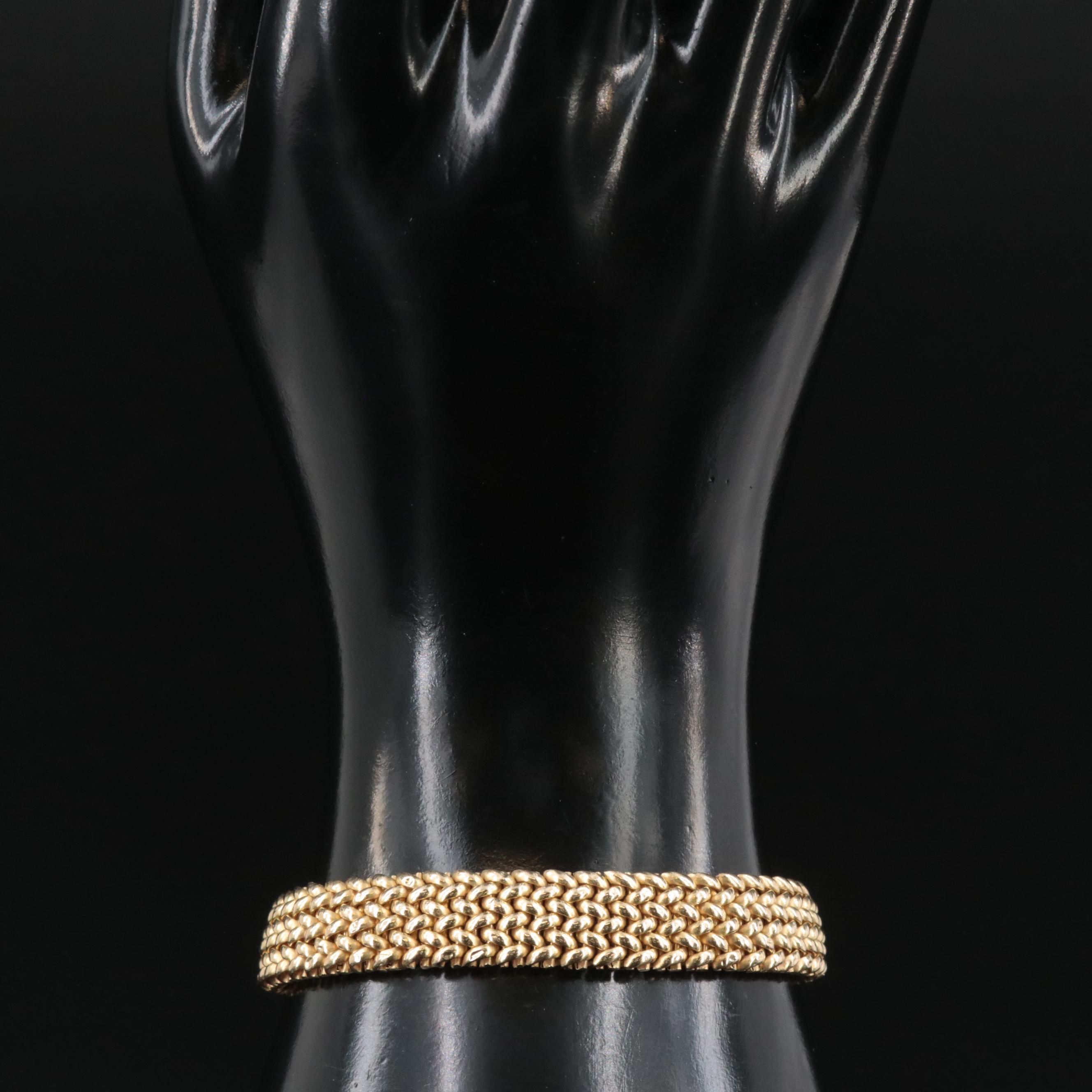 Italian 18K Woven Link Bracelet