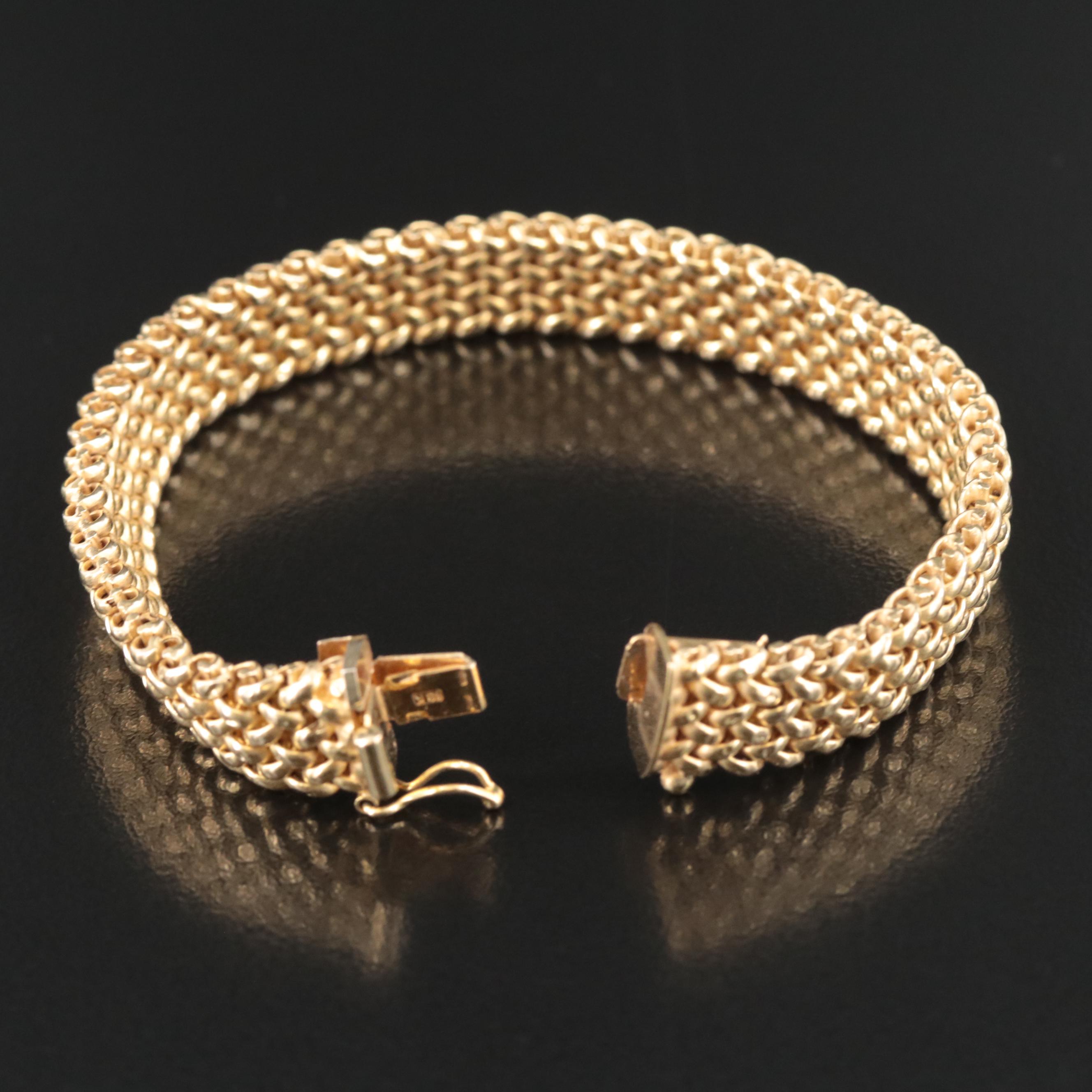 Italian 18K Woven Link Bracelet