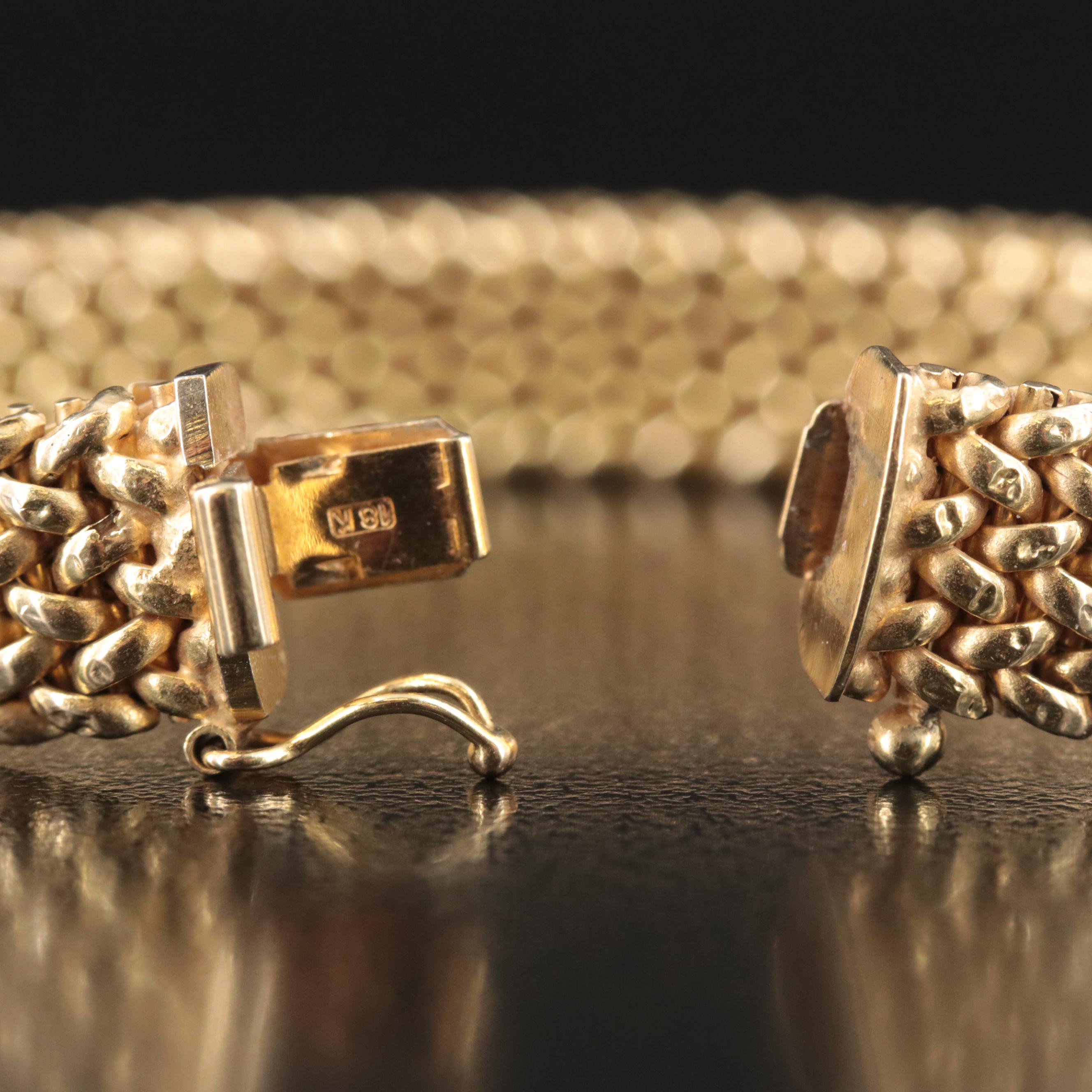 Italian 18K Woven Link Bracelet