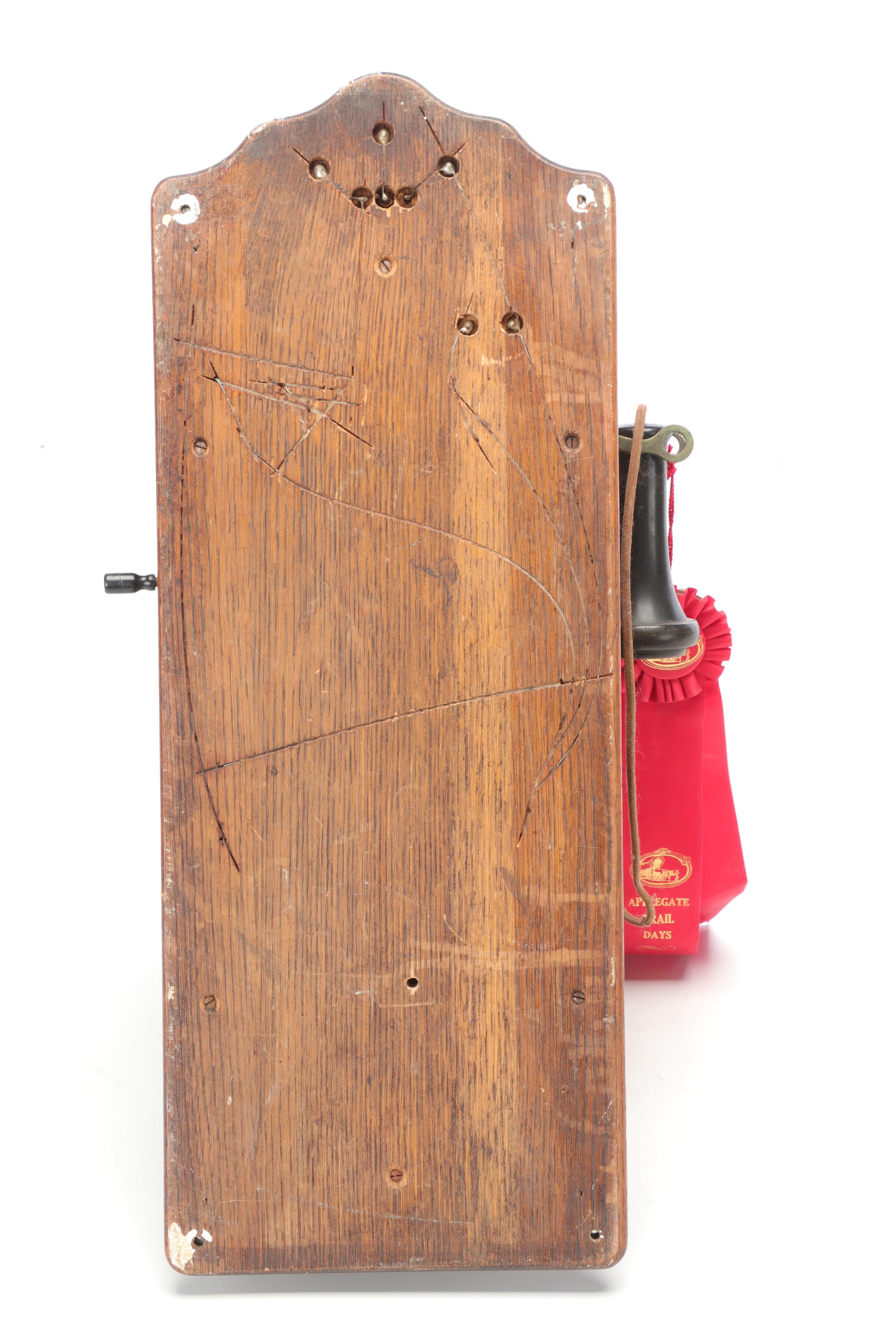Kellogg Co. Finished Wood Hand-Crank Telephone, Early 20th Century