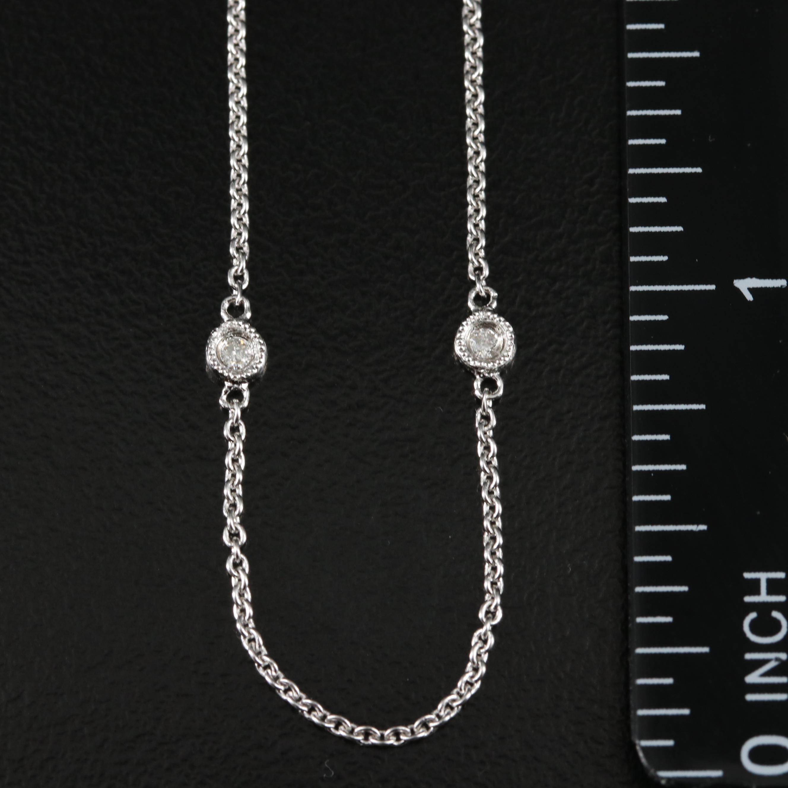 Alef Bet by Paula Sterling and Diamond Station Necklace