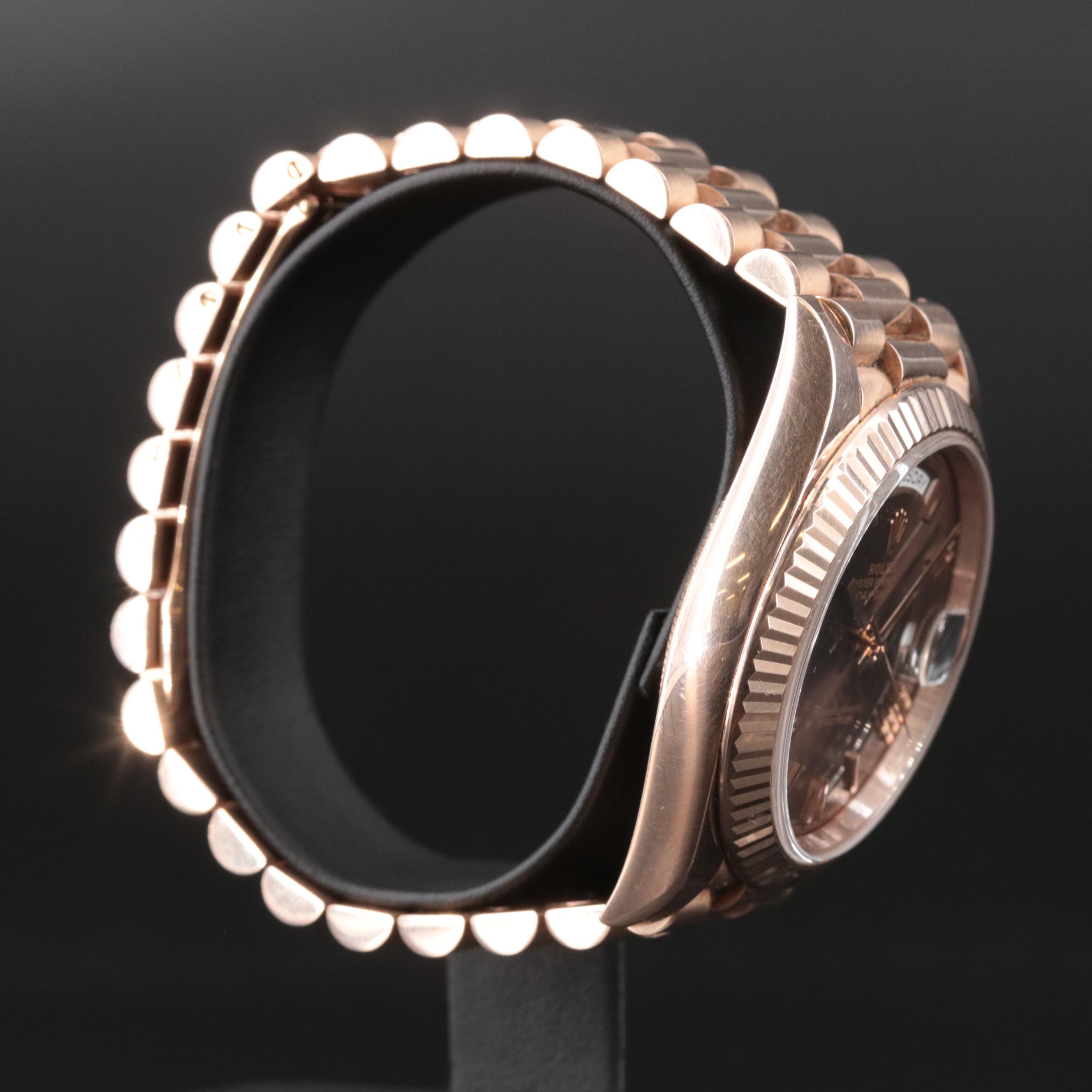 2016 Rolex 18K Rose Gold Oyster Perpetual Day-Date Watch