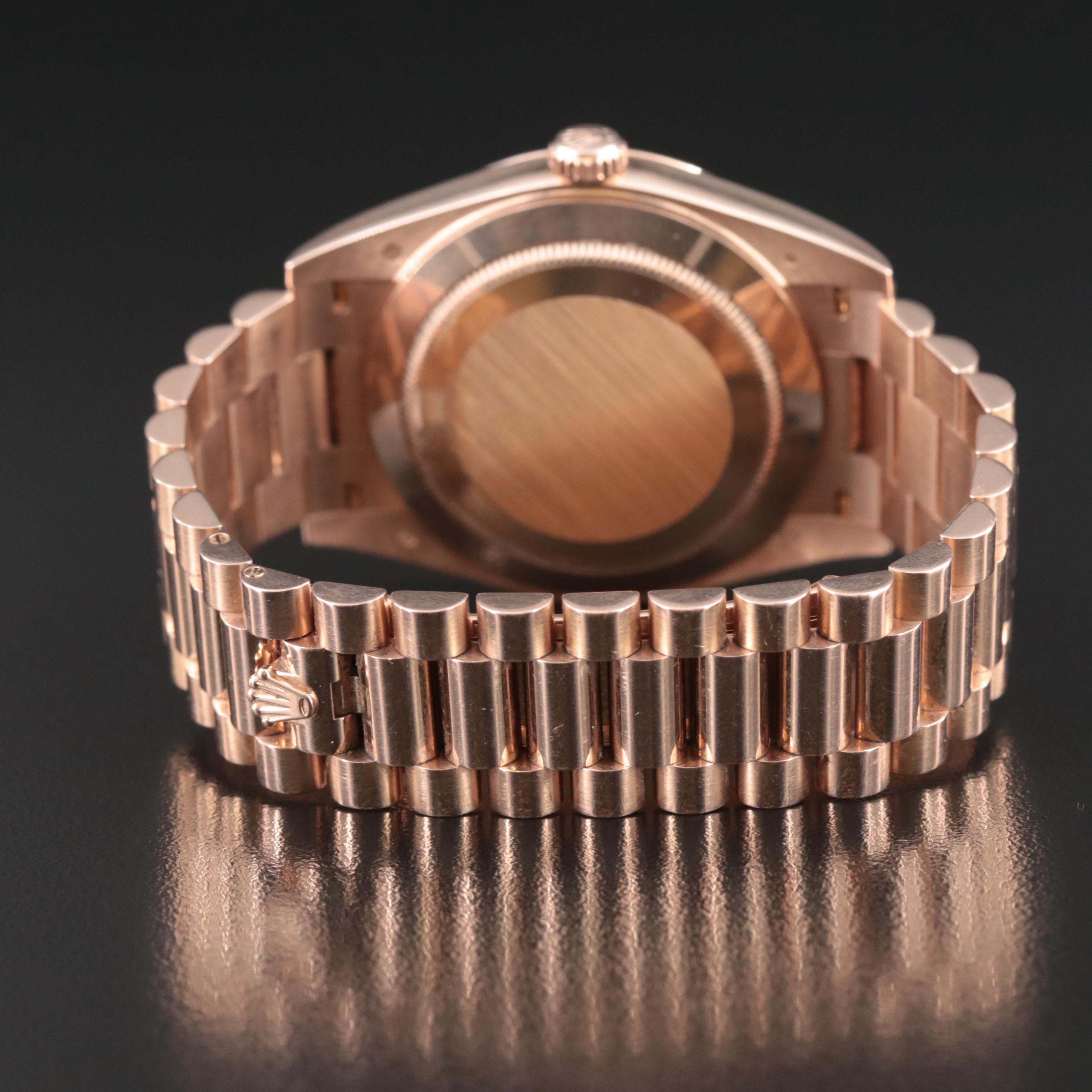 2016 Rolex 18K Rose Gold Oyster Perpetual Day-Date Watch