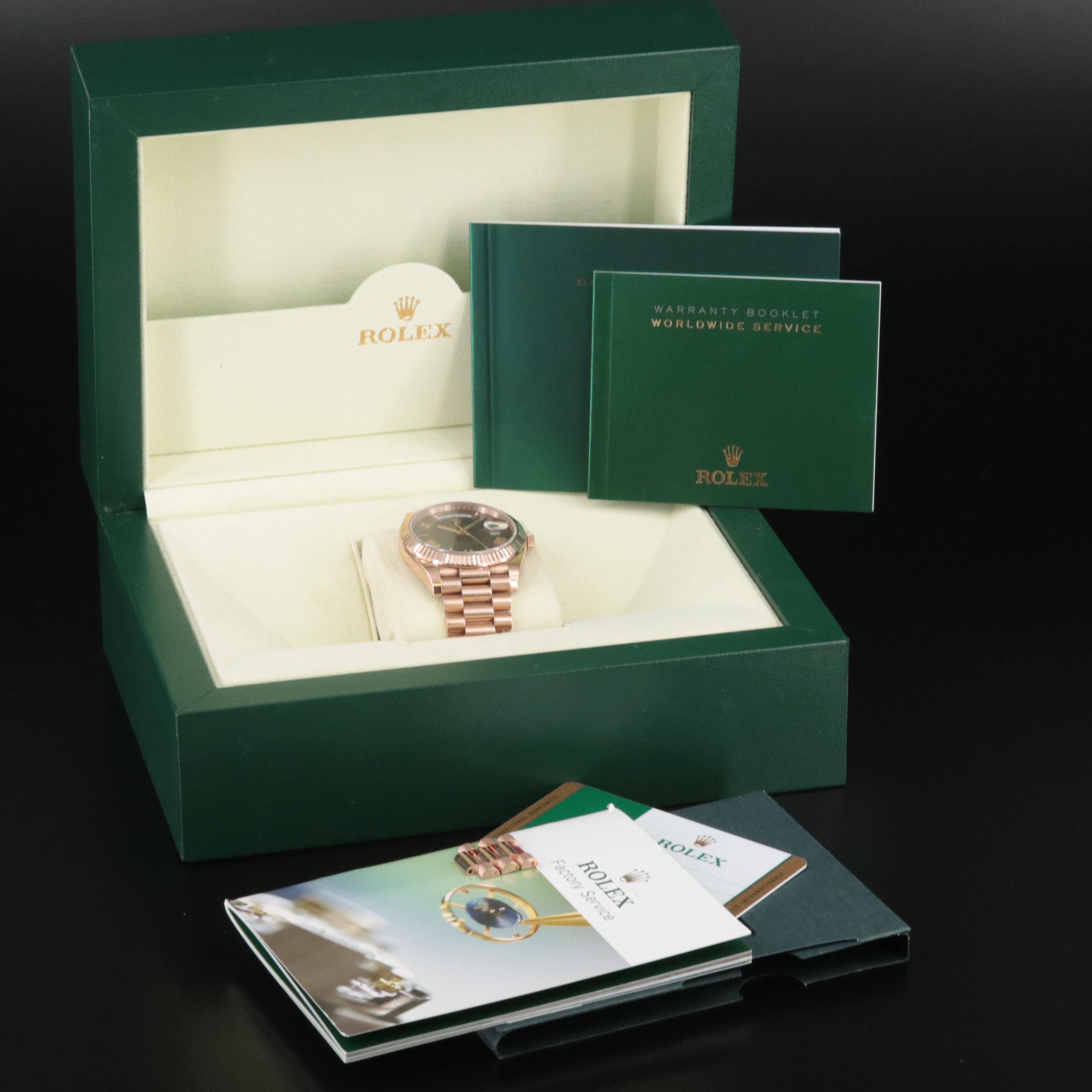 2016 Rolex 18K Rose Gold Oyster Perpetual Day-Date Watch