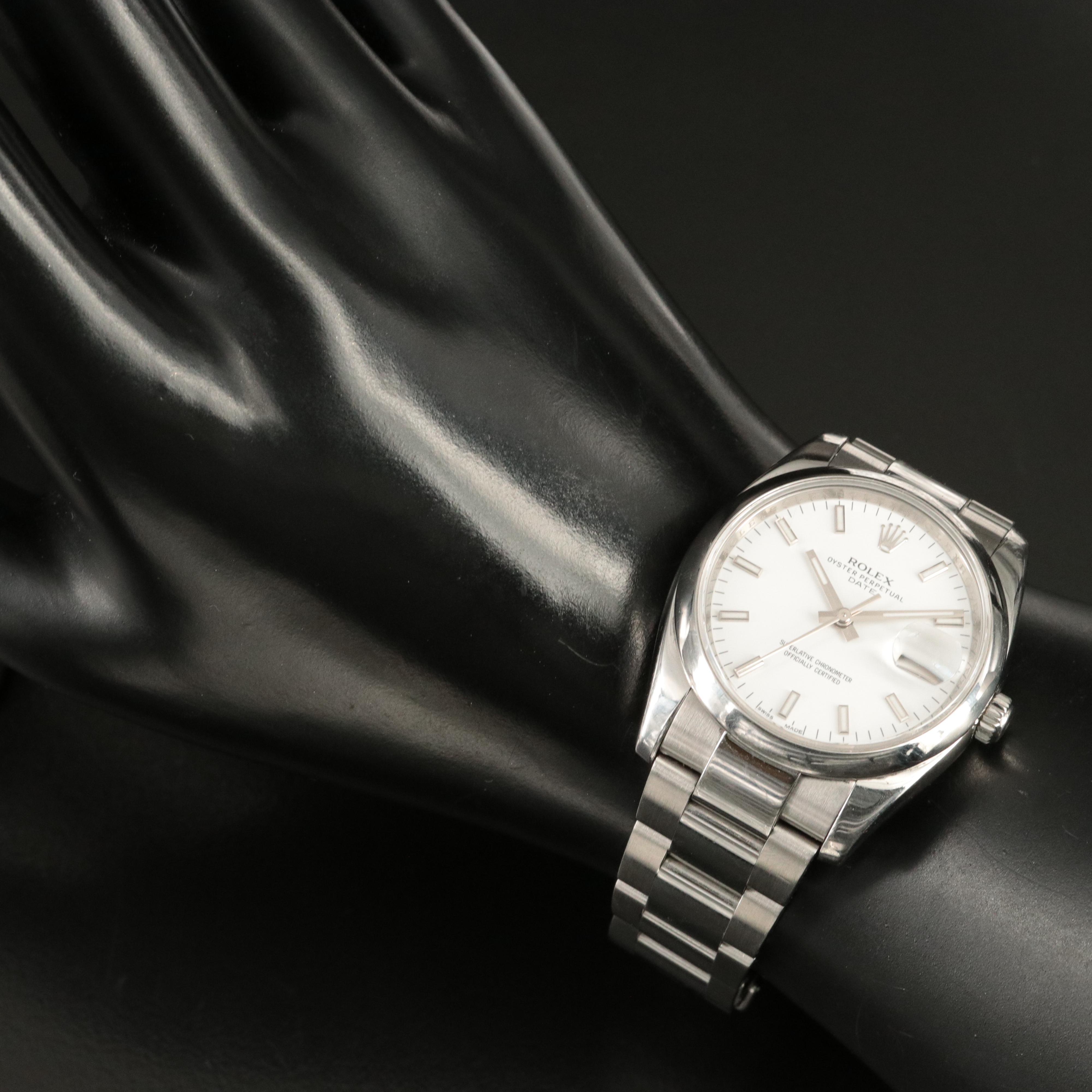 2010 Rolex Oyster Perpetual Date Stainless Steel Watch