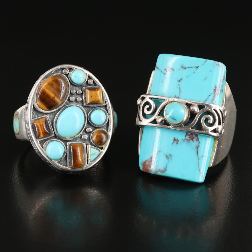 Sterling Rings Including Turquoise