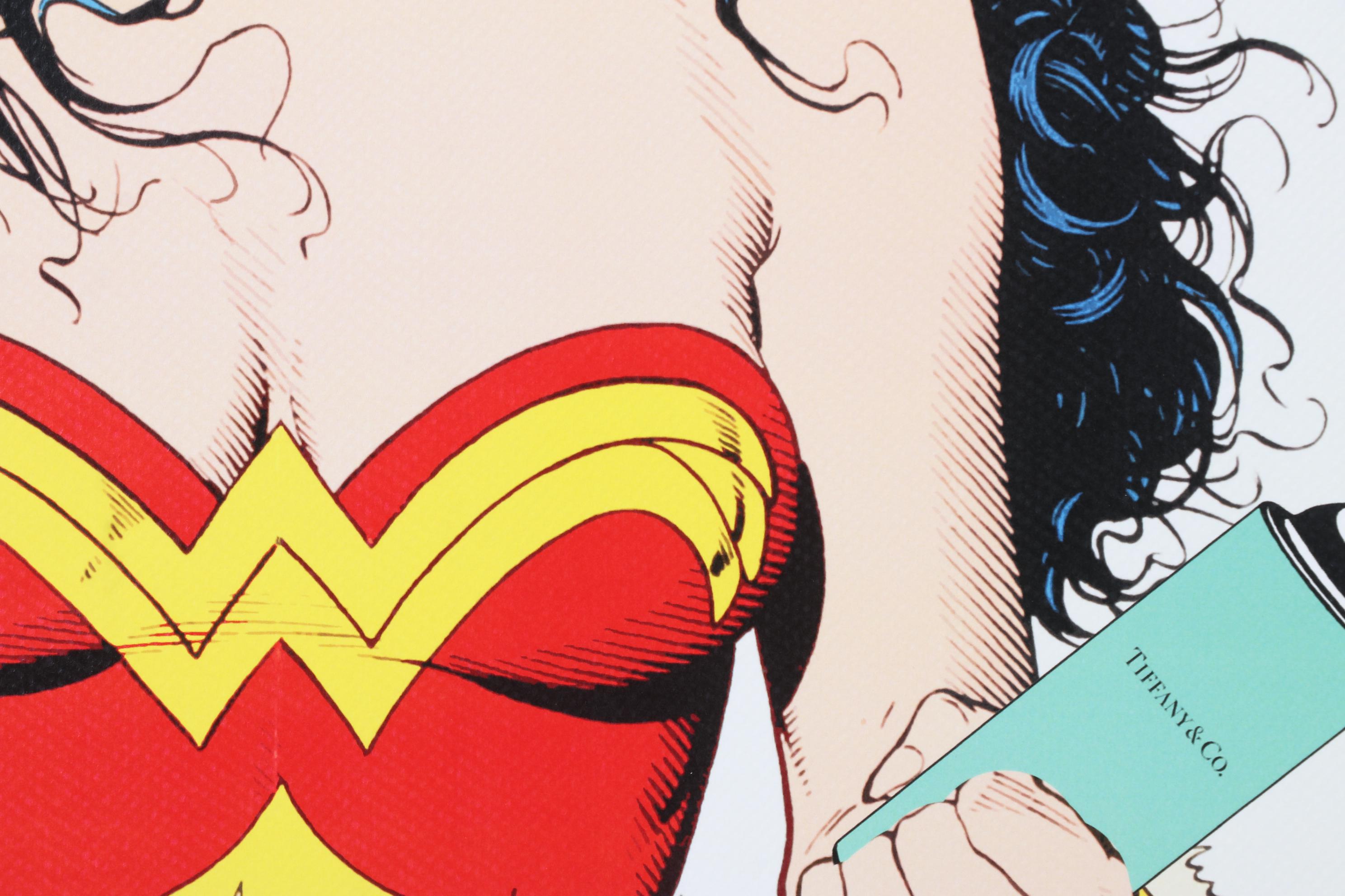 Death NYC Pop Art Graphic Print Homage To Tiffany & Co. and Wonder Woman