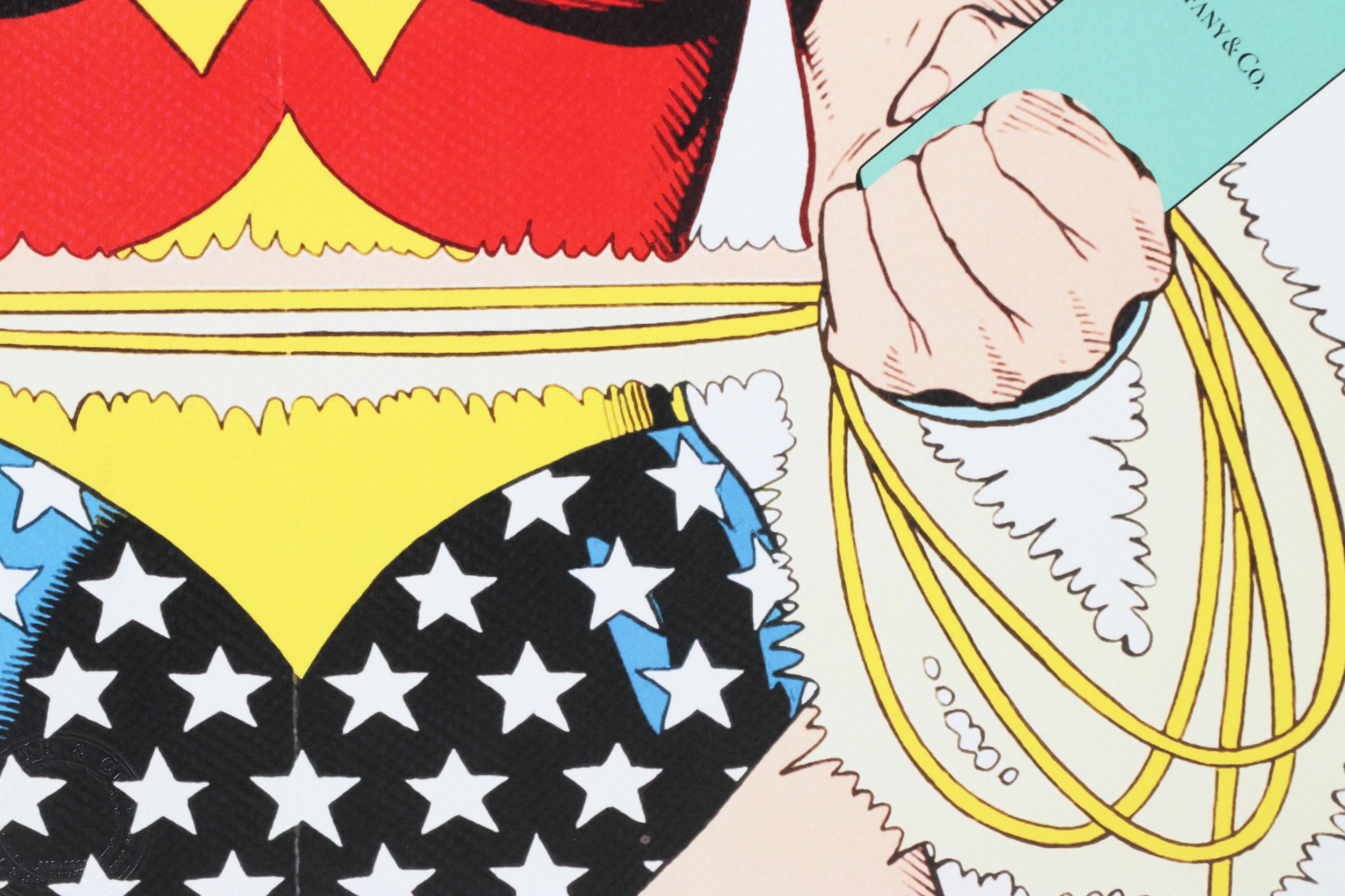 Death NYC Pop Art Graphic Print Homage To Tiffany & Co. and Wonder Woman