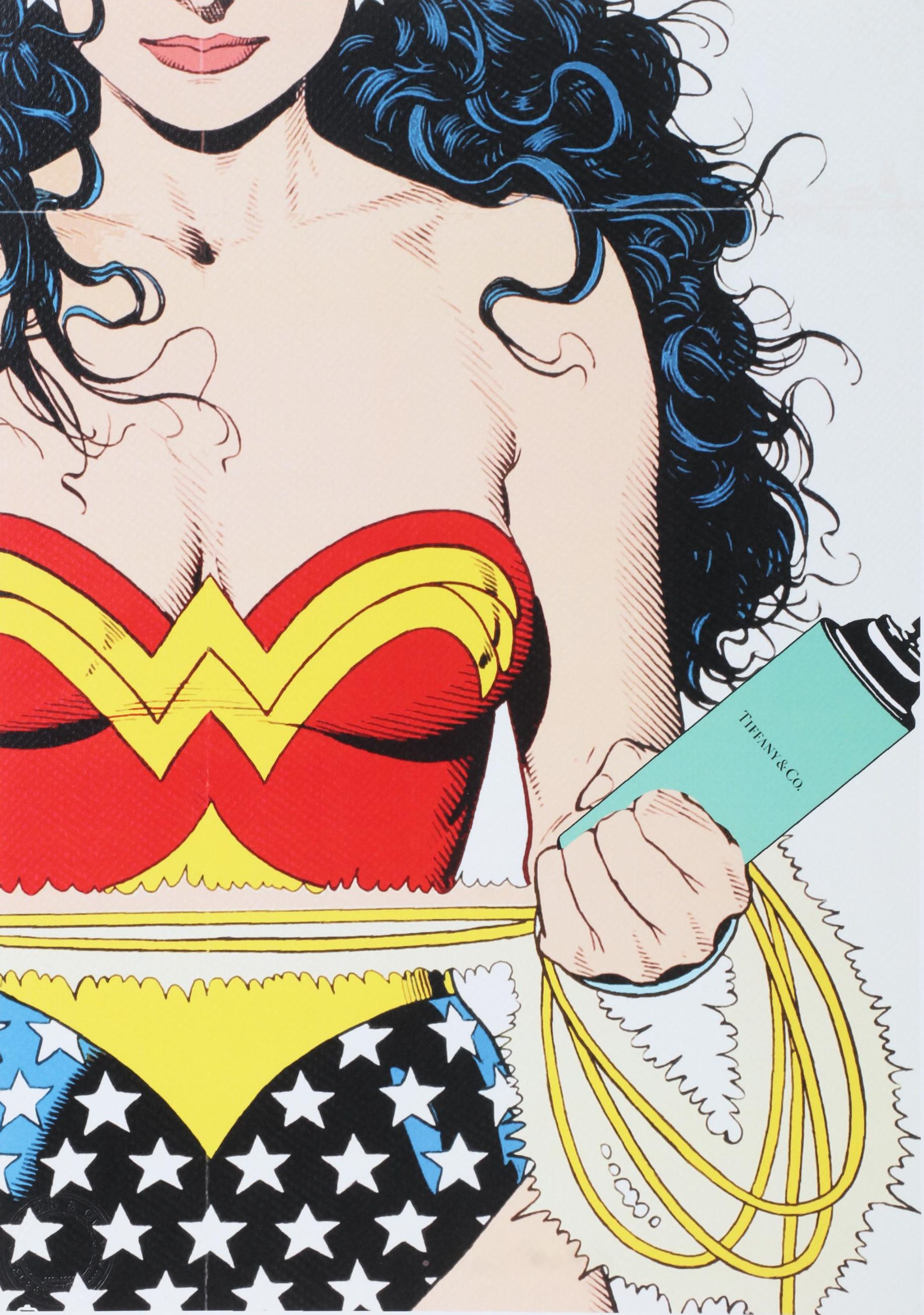 Death NYC Pop Art Graphic Print Homage To Tiffany & Co. and Wonder Woman