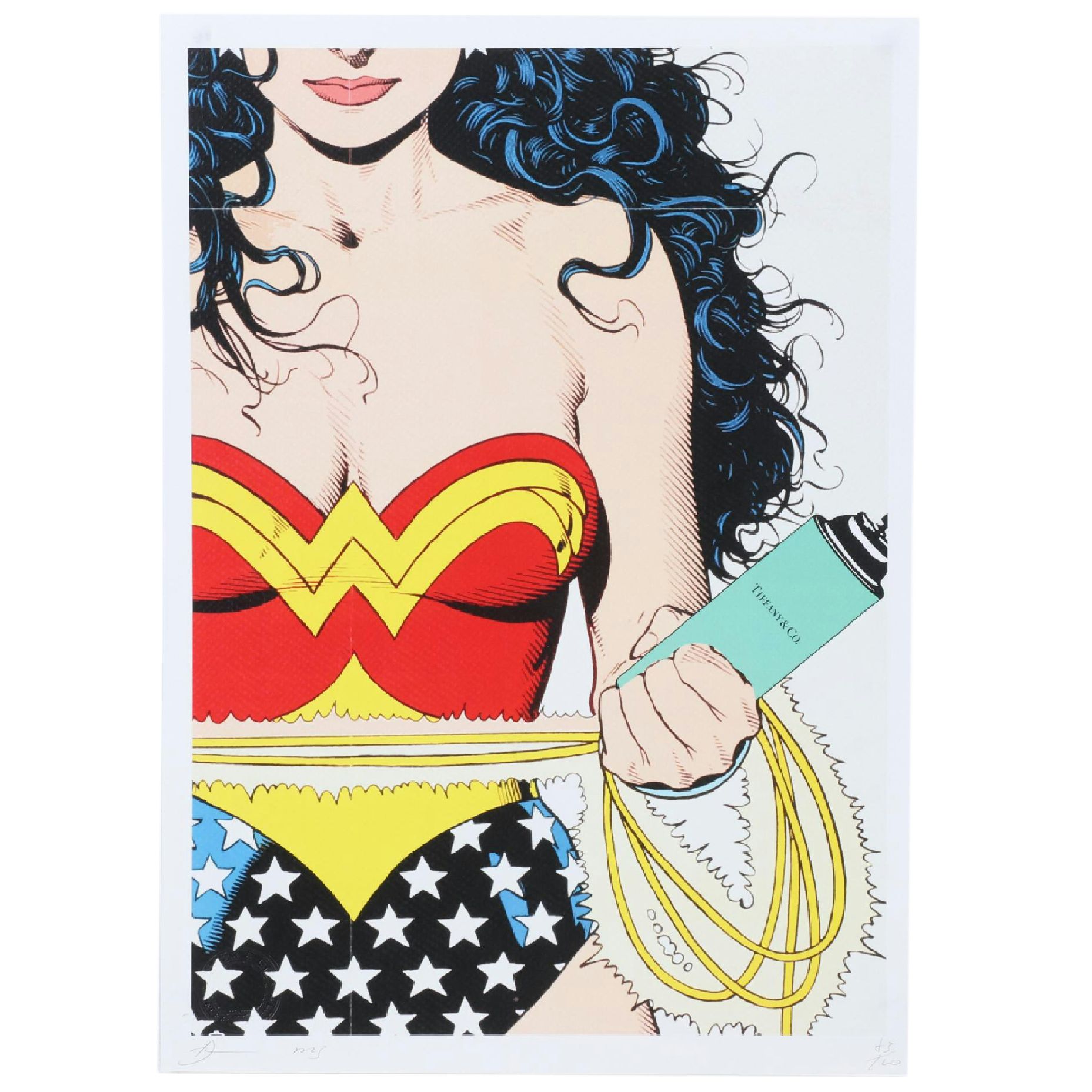 Death NYC Pop Art Graphic Print Homage To Tiffany & Co. and Wonder Woman