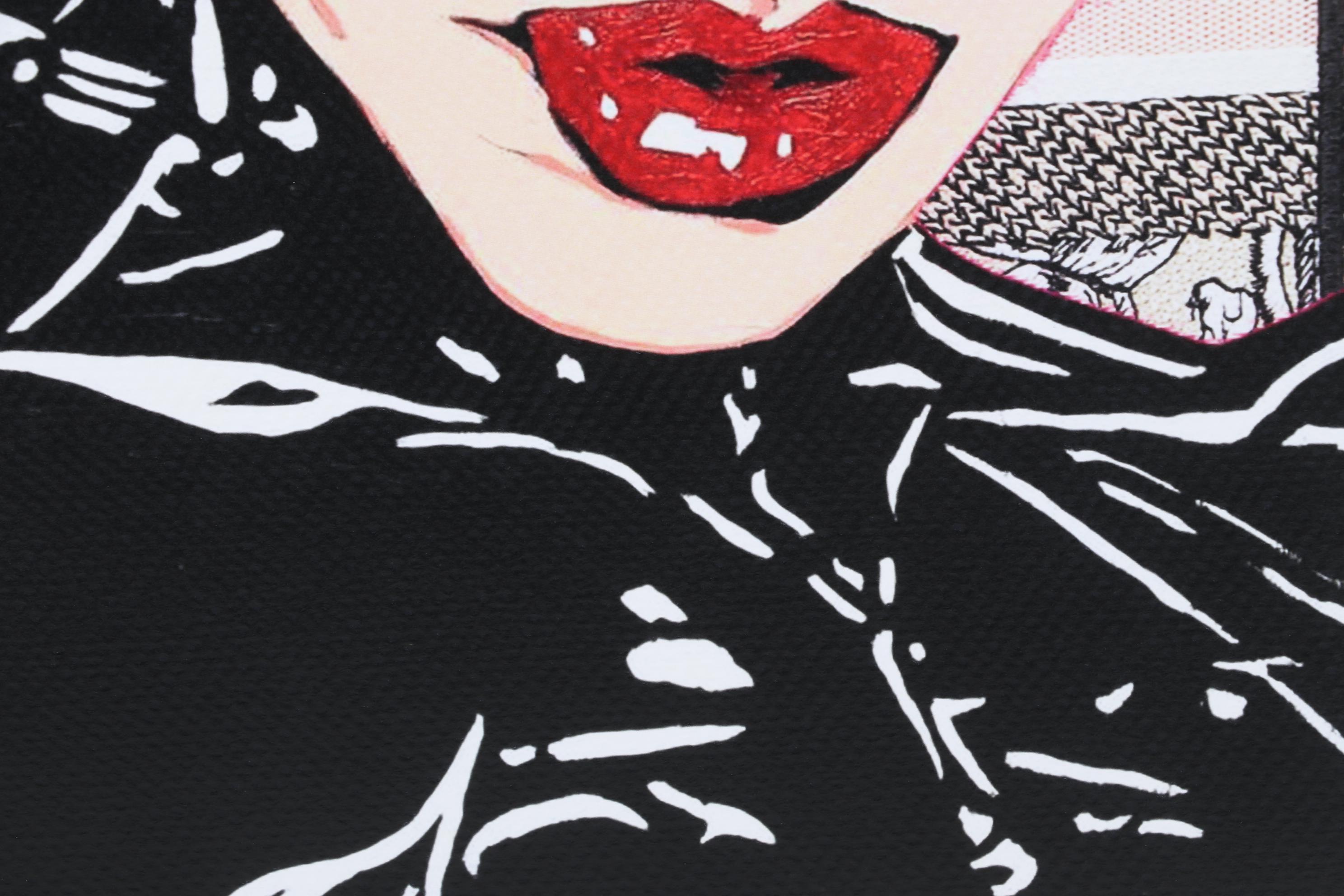 Death NYC Pop Art Graphic Print Homage To Dior Featuring Catwoman, 2023