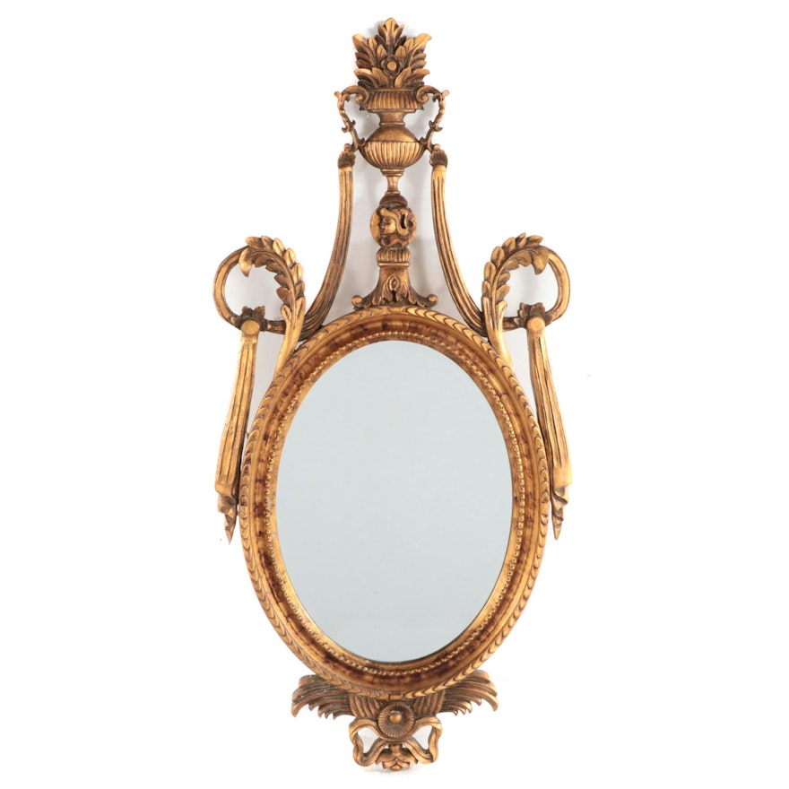 George III Style Giltwood and Composition Mirror, Manner of Adam, 20th Century