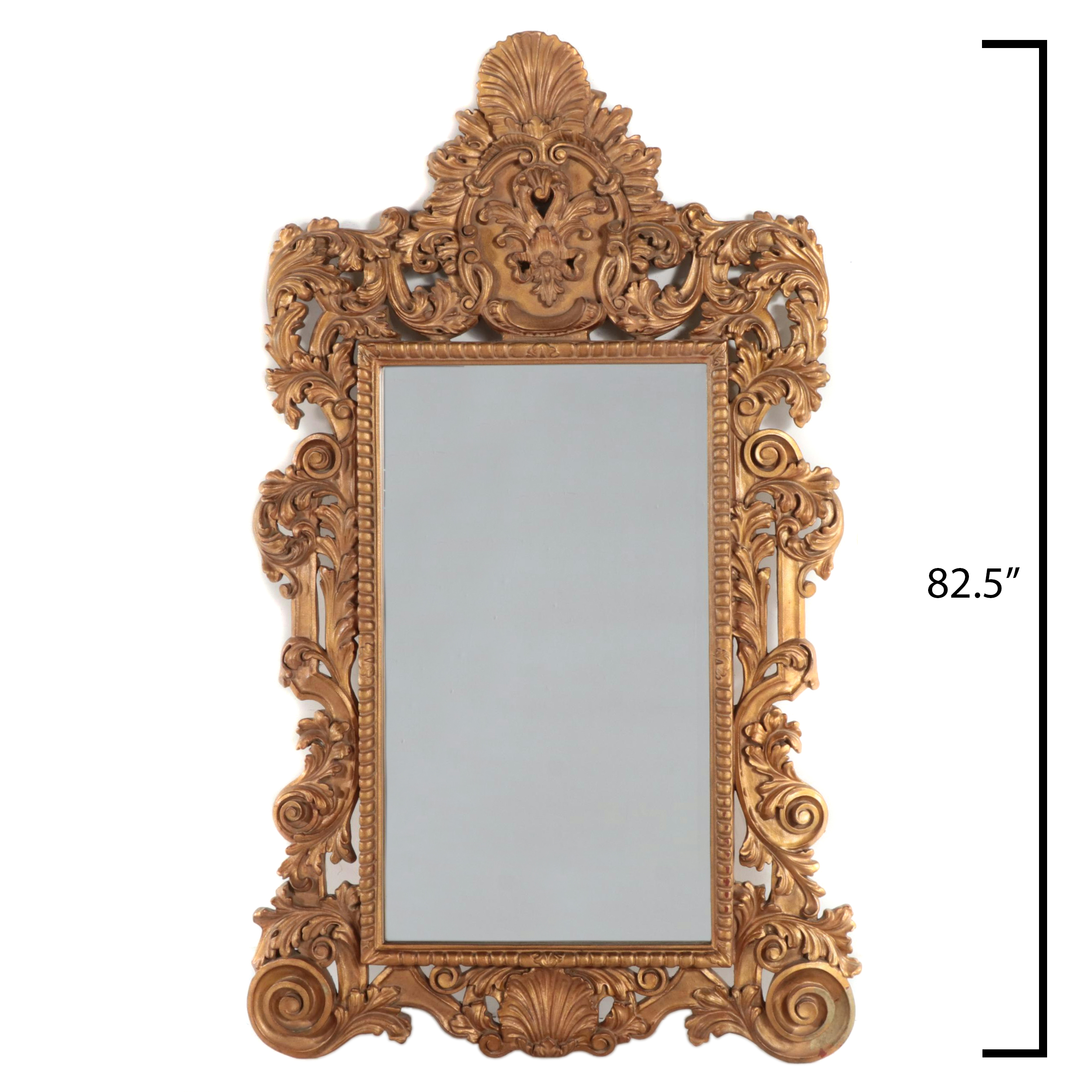 Large Windsor Art & Mirror Co. Baroque Style Gilt Composite Mirror, Late 20th C.