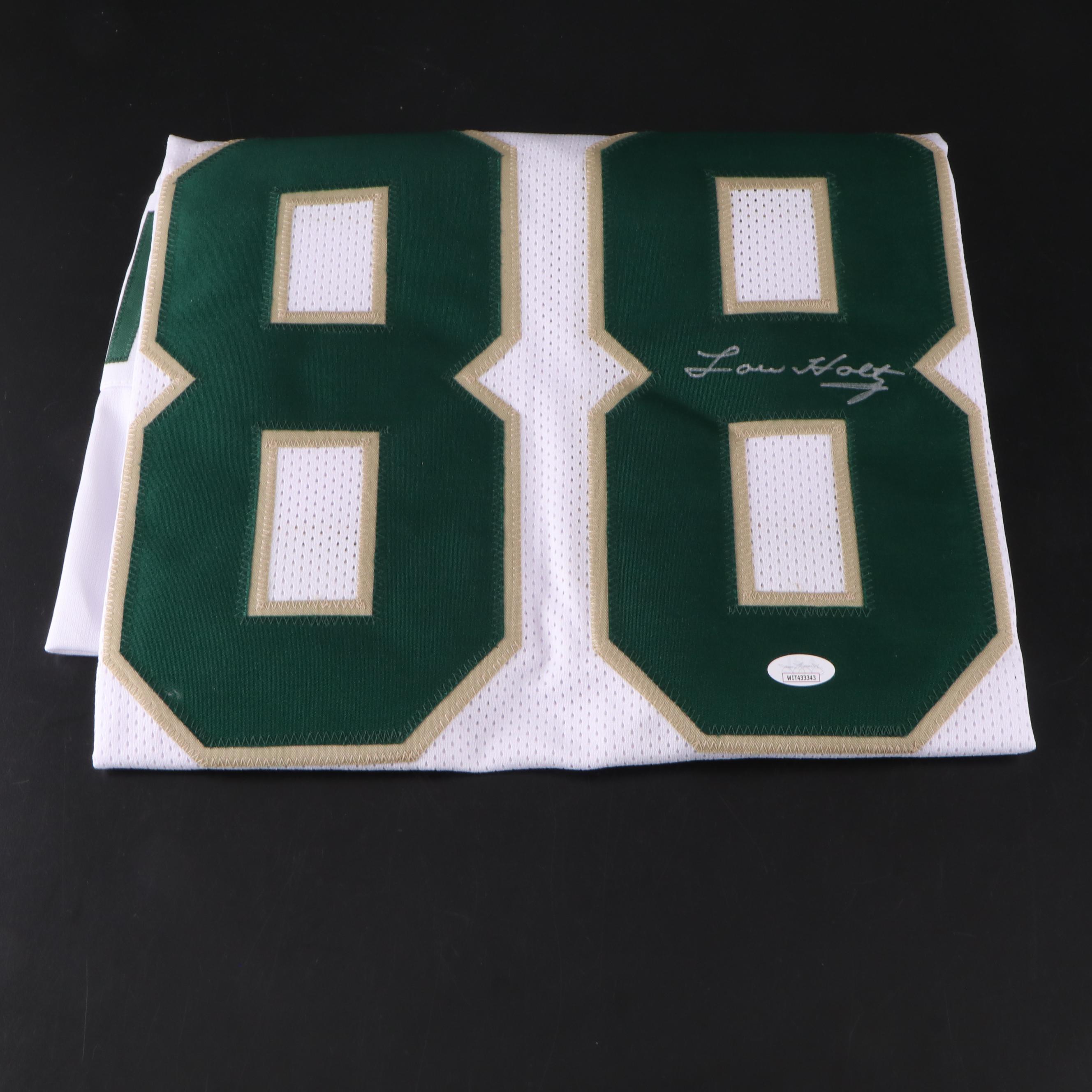 Lou Holtz Signed Notre Dame Fighting Irish Football Jersey