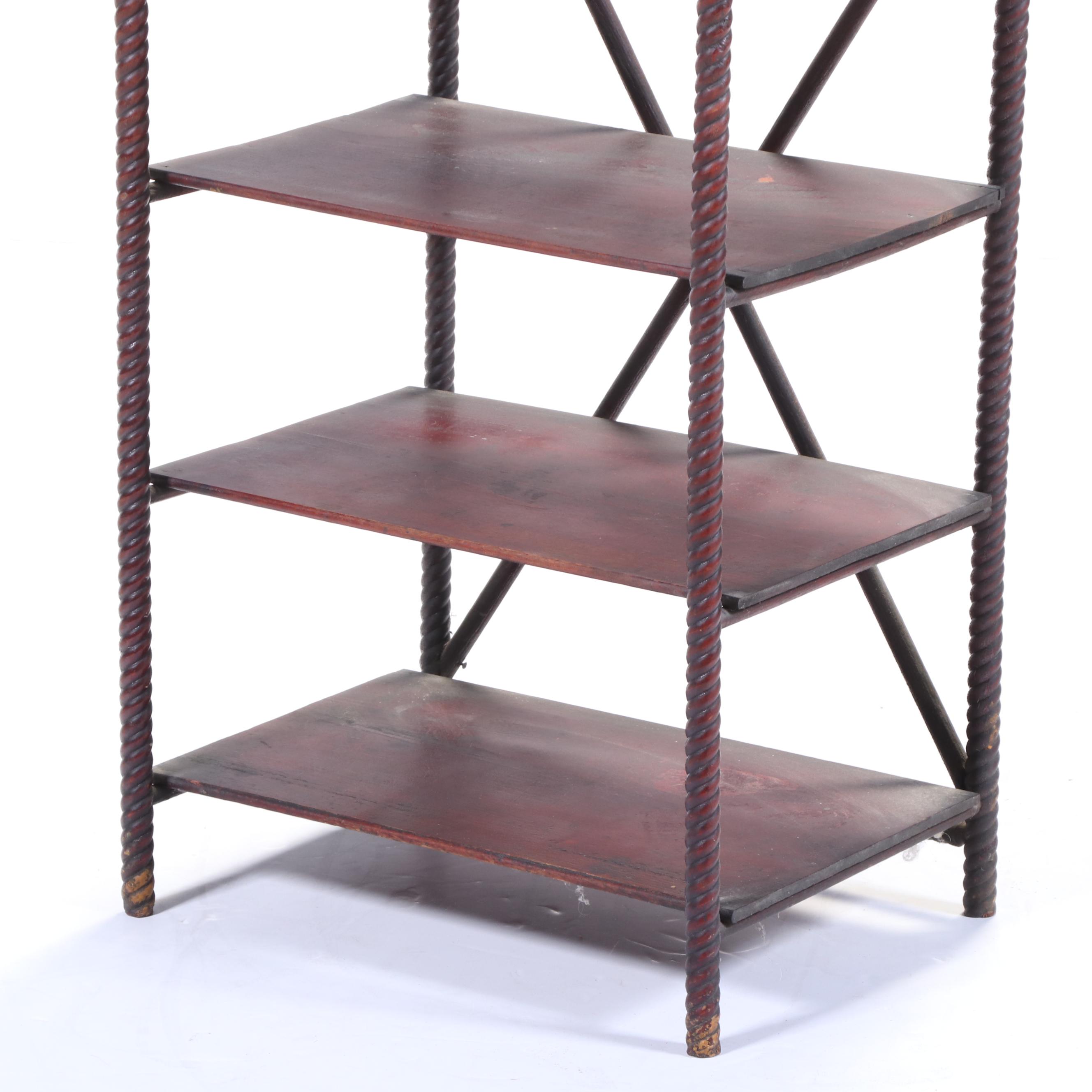 Victorian Mahogany Finish Bookshelf, Late 19th Century