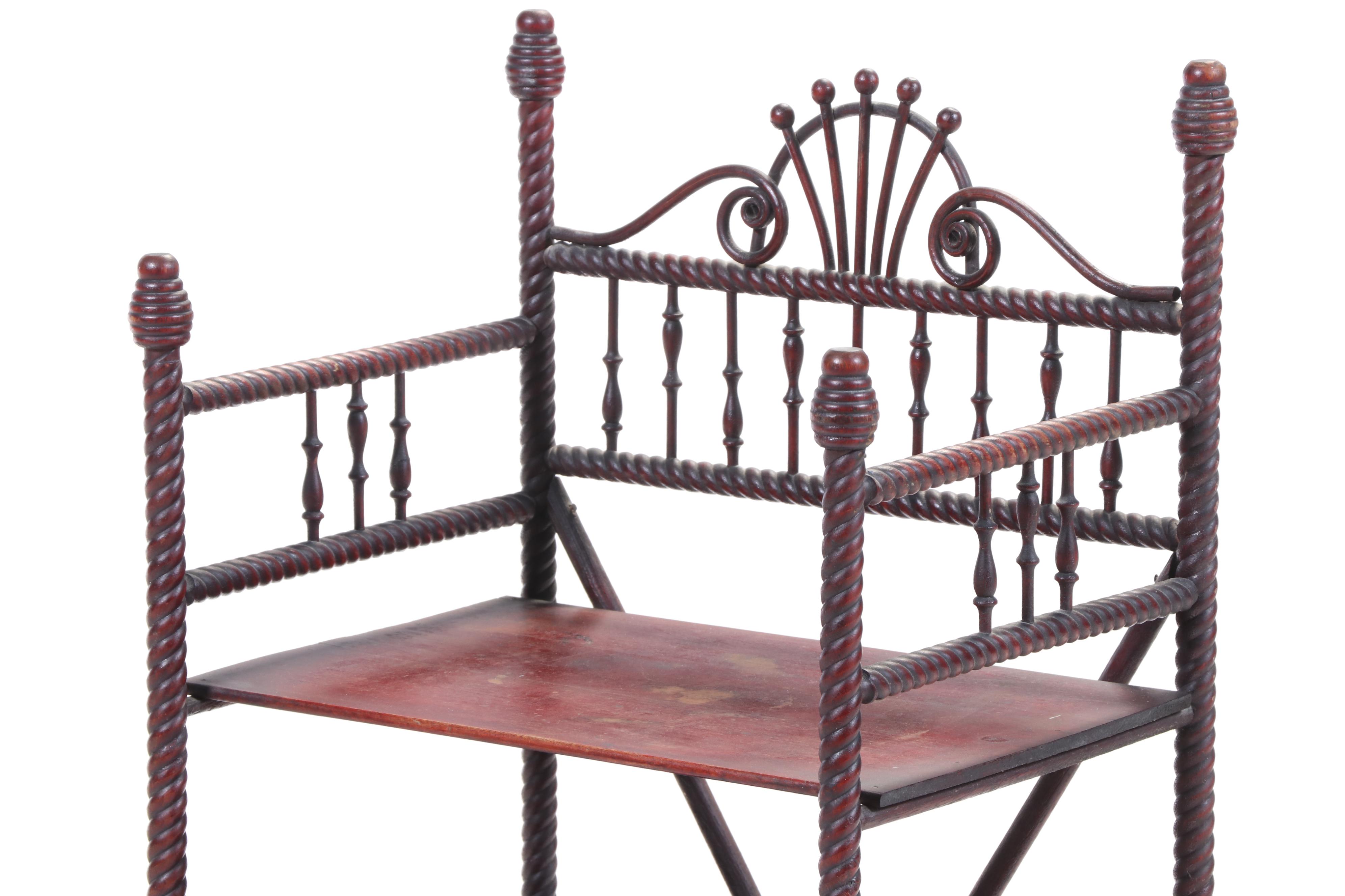 Victorian Mahogany Finish Bookshelf, Late 19th Century