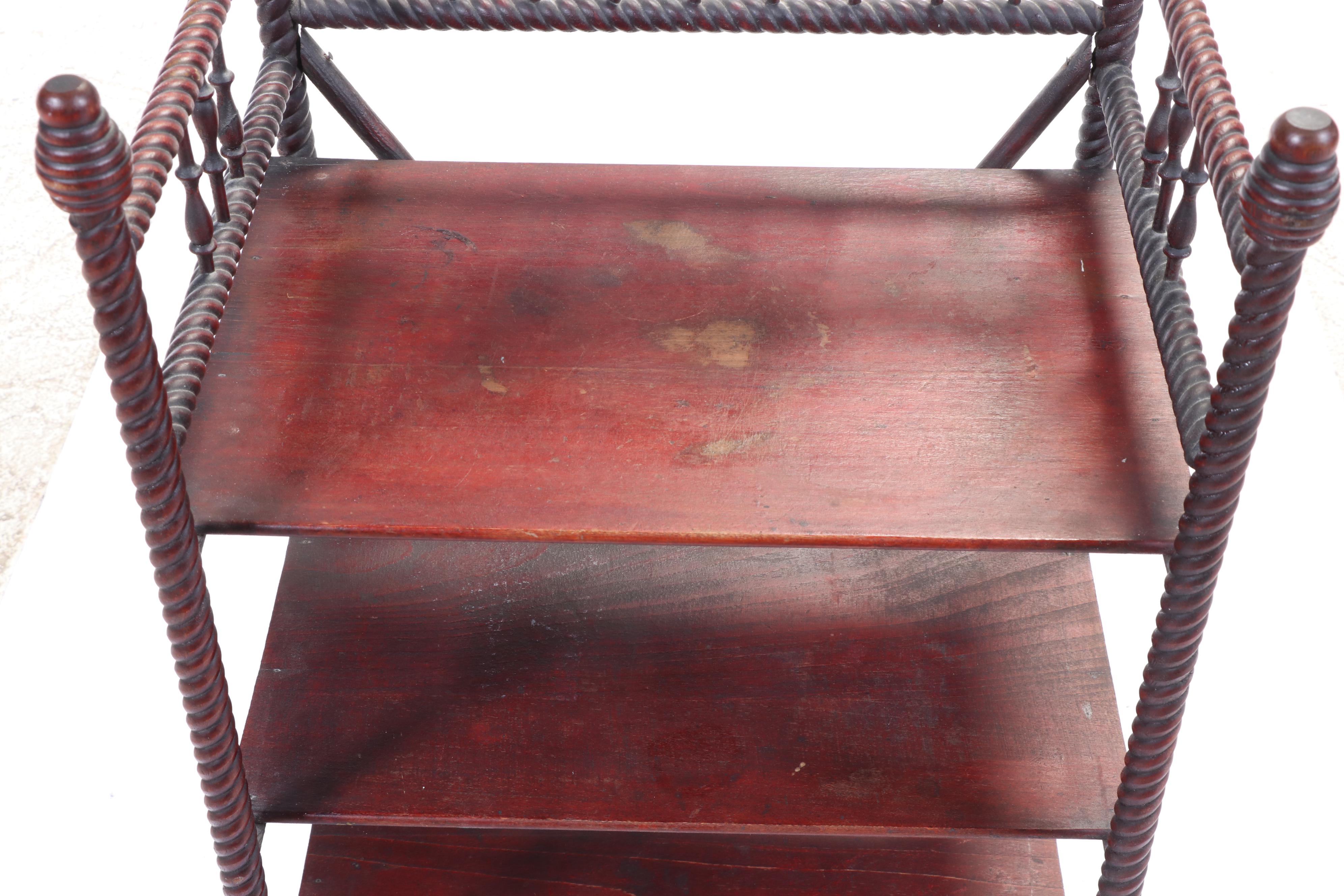 Victorian Mahogany Finish Bookshelf, Late 19th Century