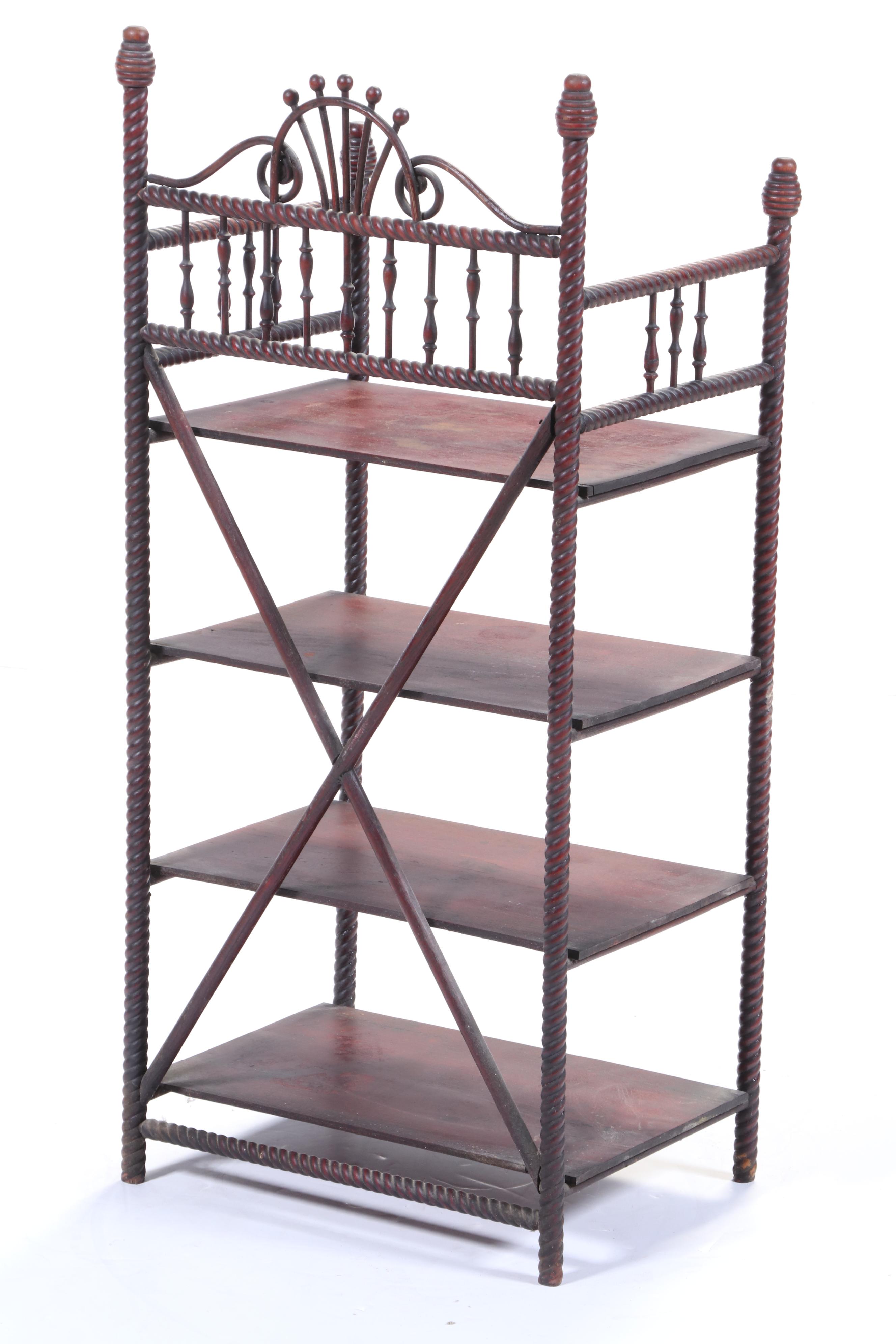 Victorian Mahogany Finish Bookshelf, Late 19th Century