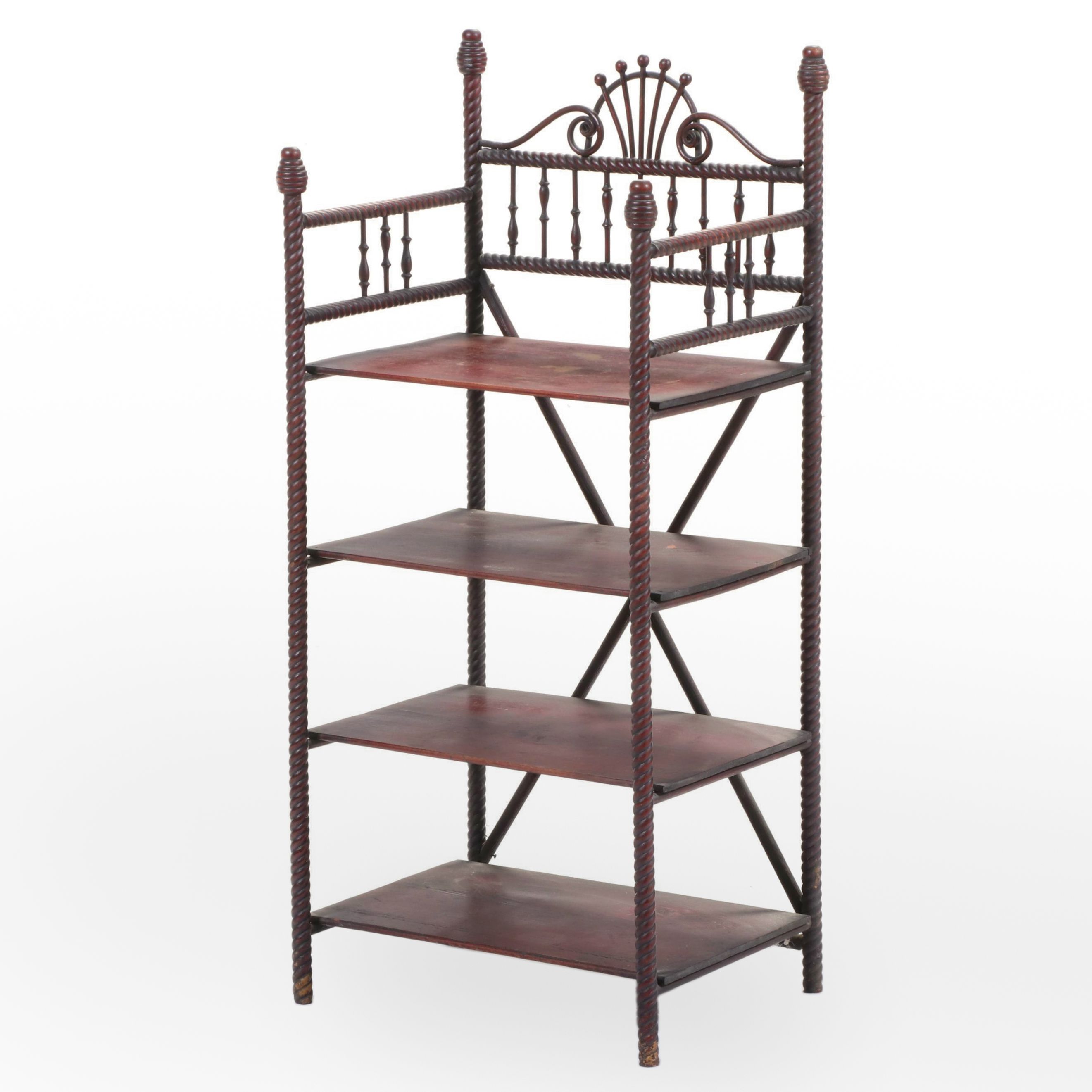 Victorian Mahogany Finish Bookshelf, Late 19th Century