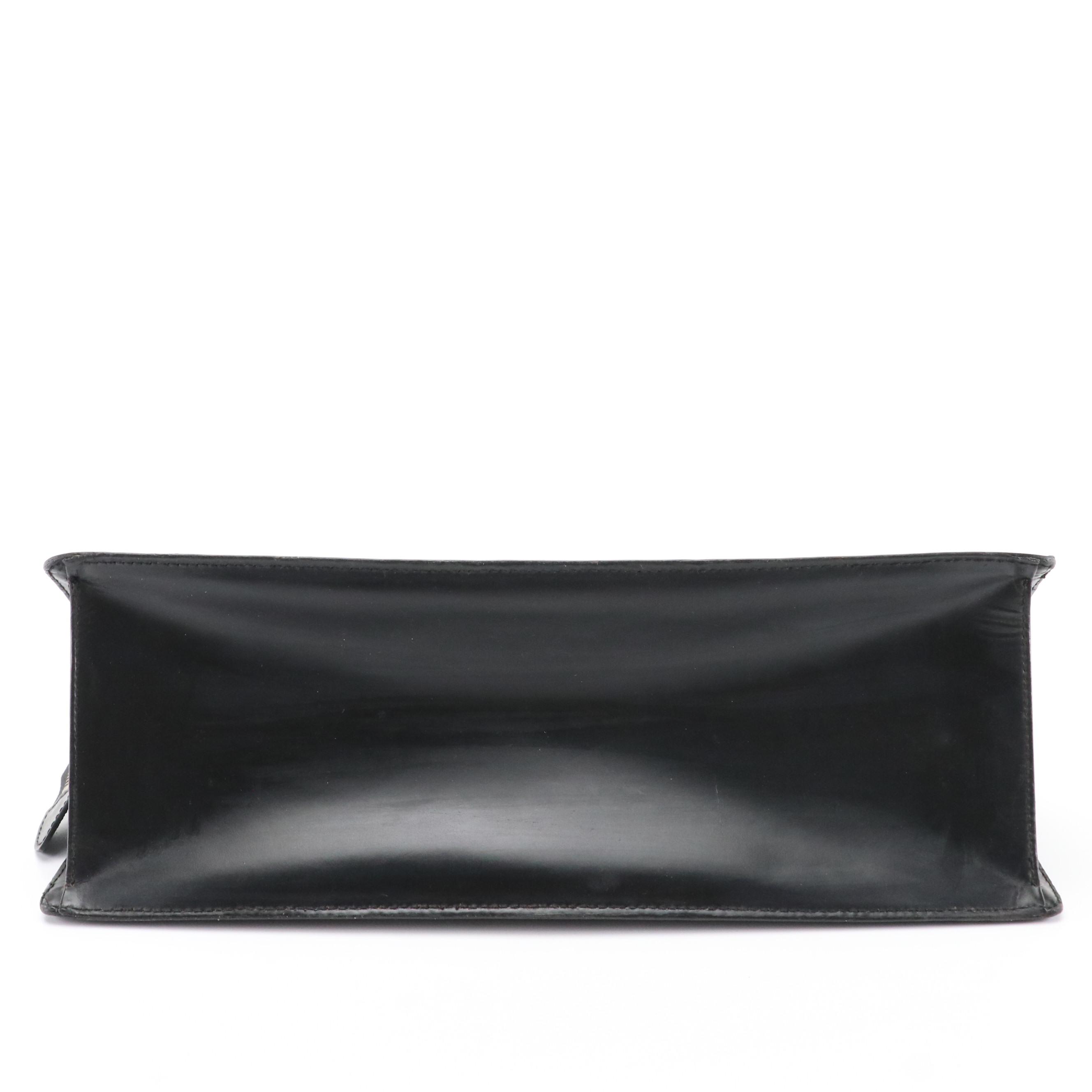 Louis Vuitton Sac Triangle Handbag in Black Epi Leather