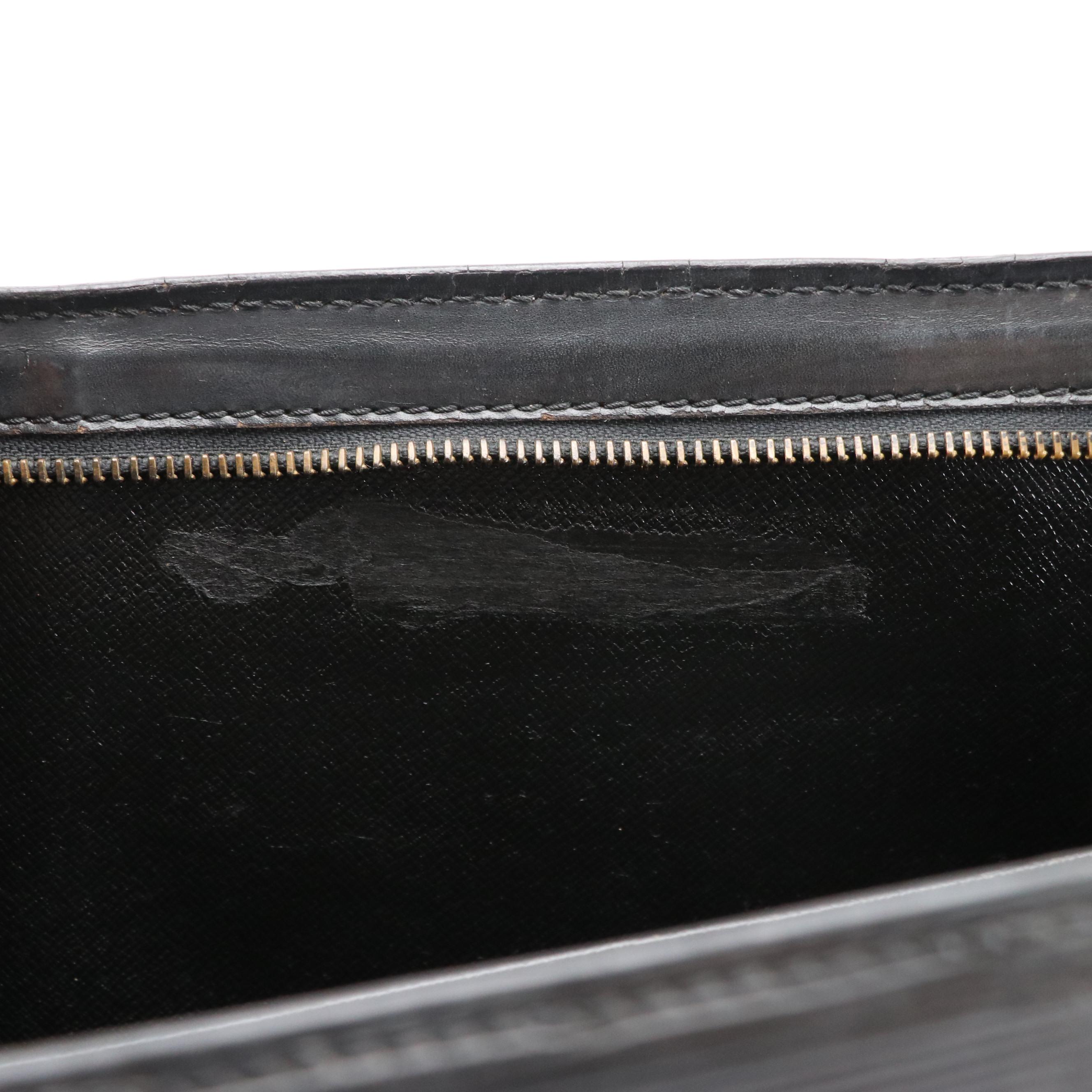 Louis Vuitton Sac Triangle Handbag in Black Epi Leather