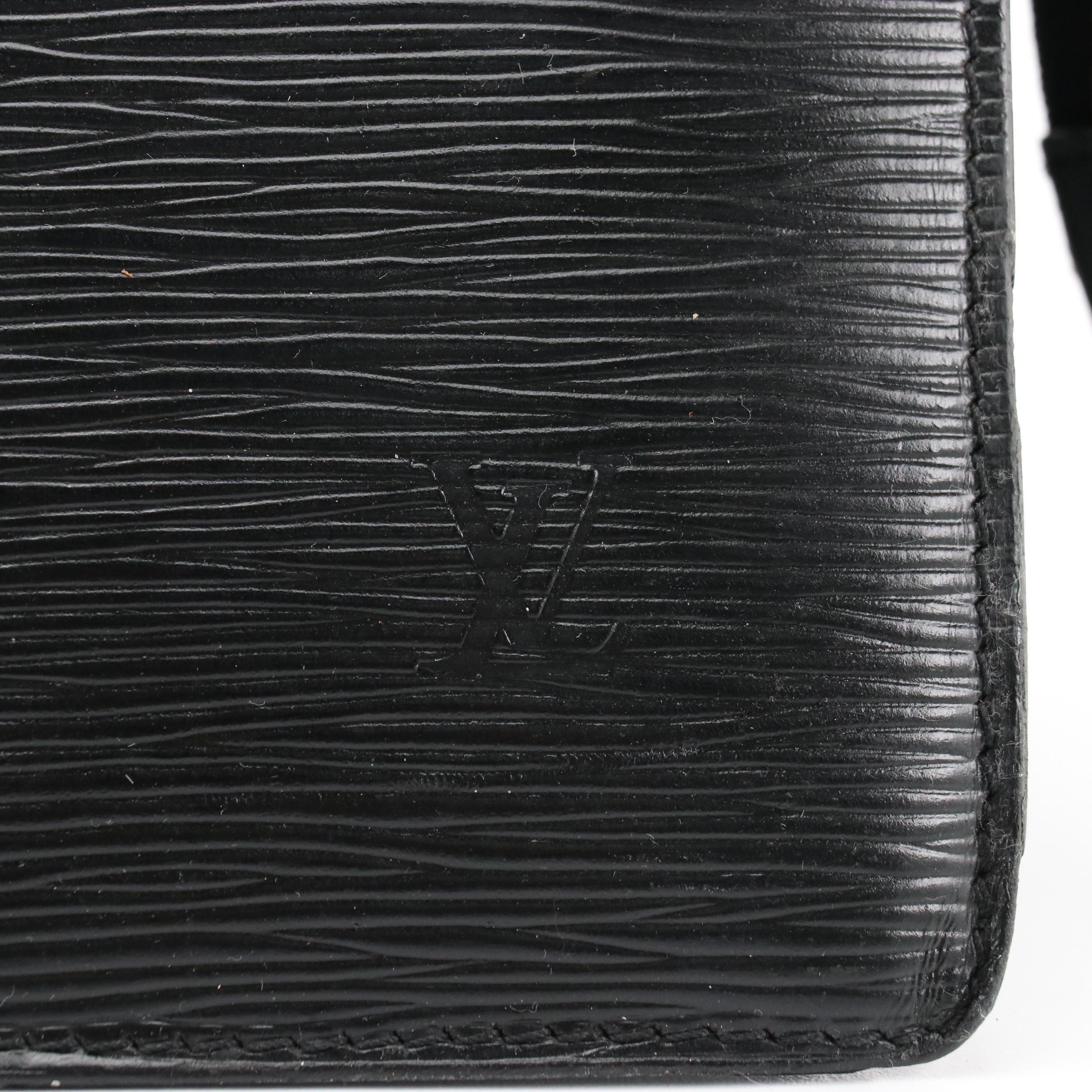 Louis Vuitton Sac Triangle Handbag in Black Epi Leather