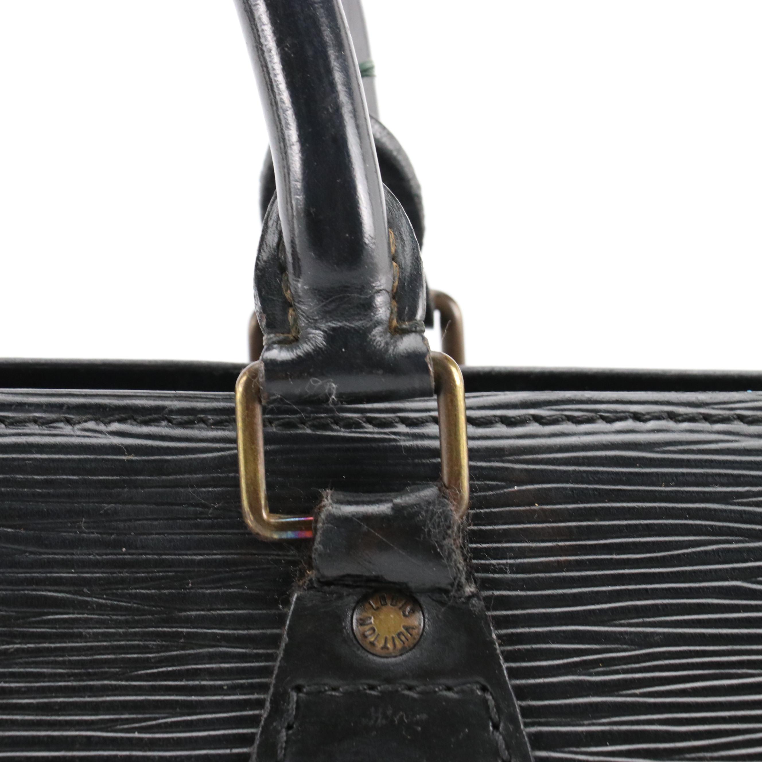 Louis Vuitton Sac Triangle Handbag in Black Epi Leather