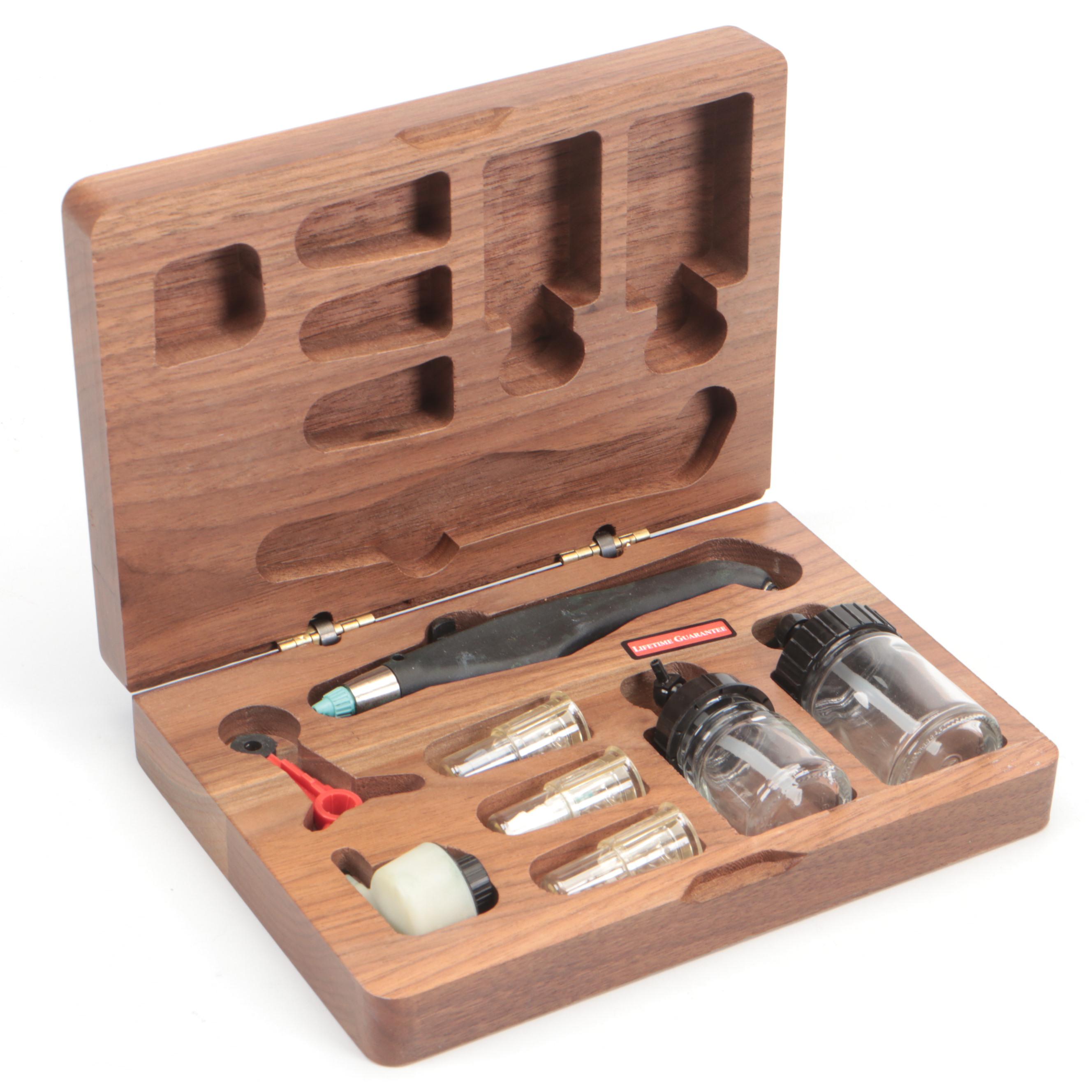 Aztek Airbrush Painting Set with Wood Case