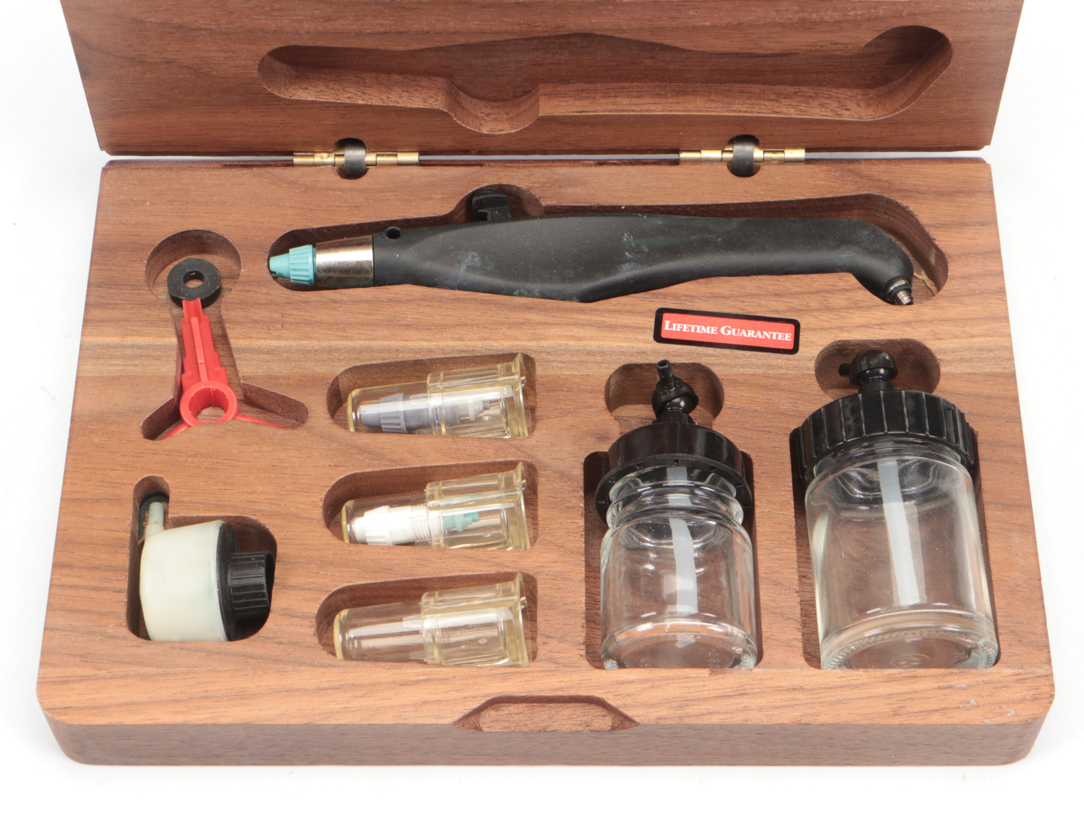 Aztek Airbrush Painting Set with Wood Case