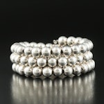 Sterling Bead Wrap Bracelet