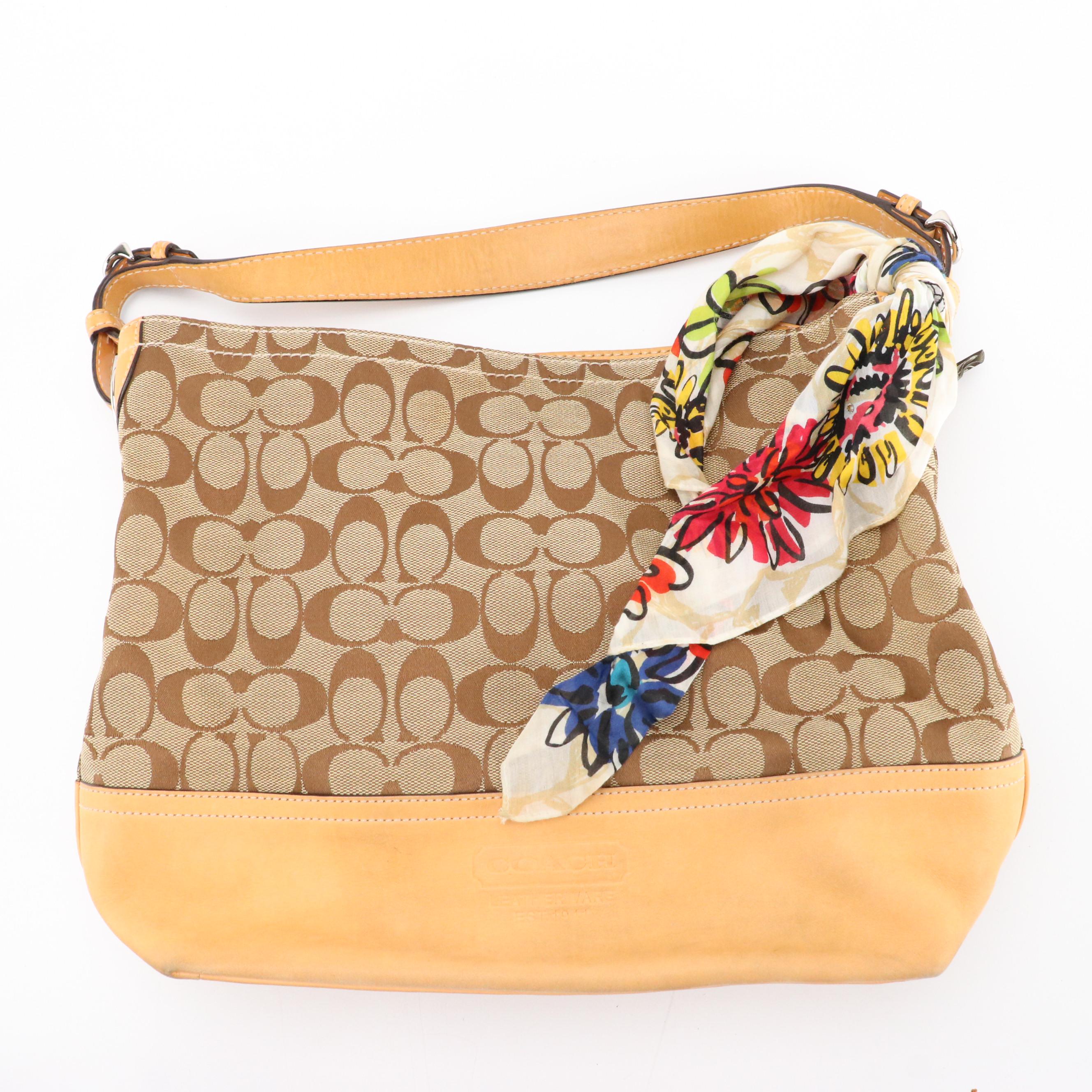 Coach Signature C Canvas Tri-Fold Wallet, Shoulder Bags & Signature Stripe Tote