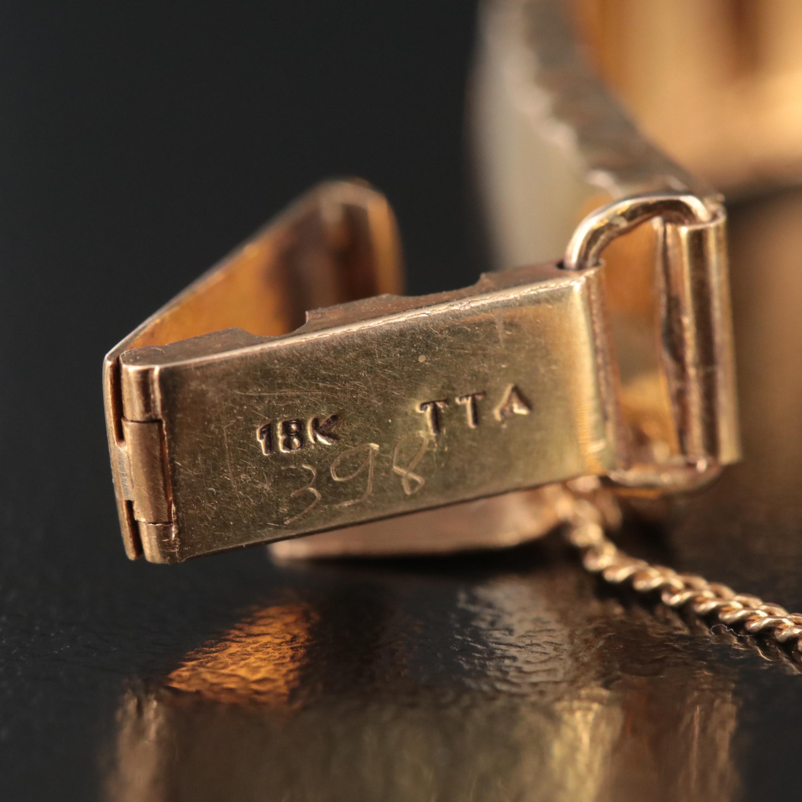 14K Jadeite and CZ Bracelet